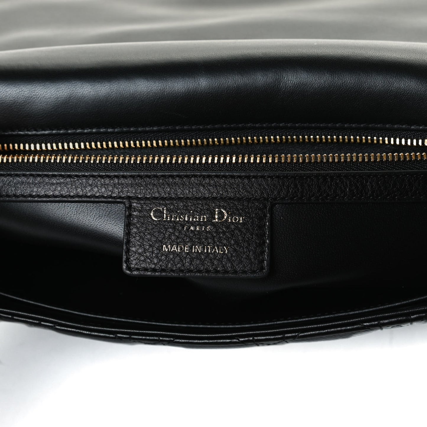 Grained Calfskin Cannage Large Caro Bag Black