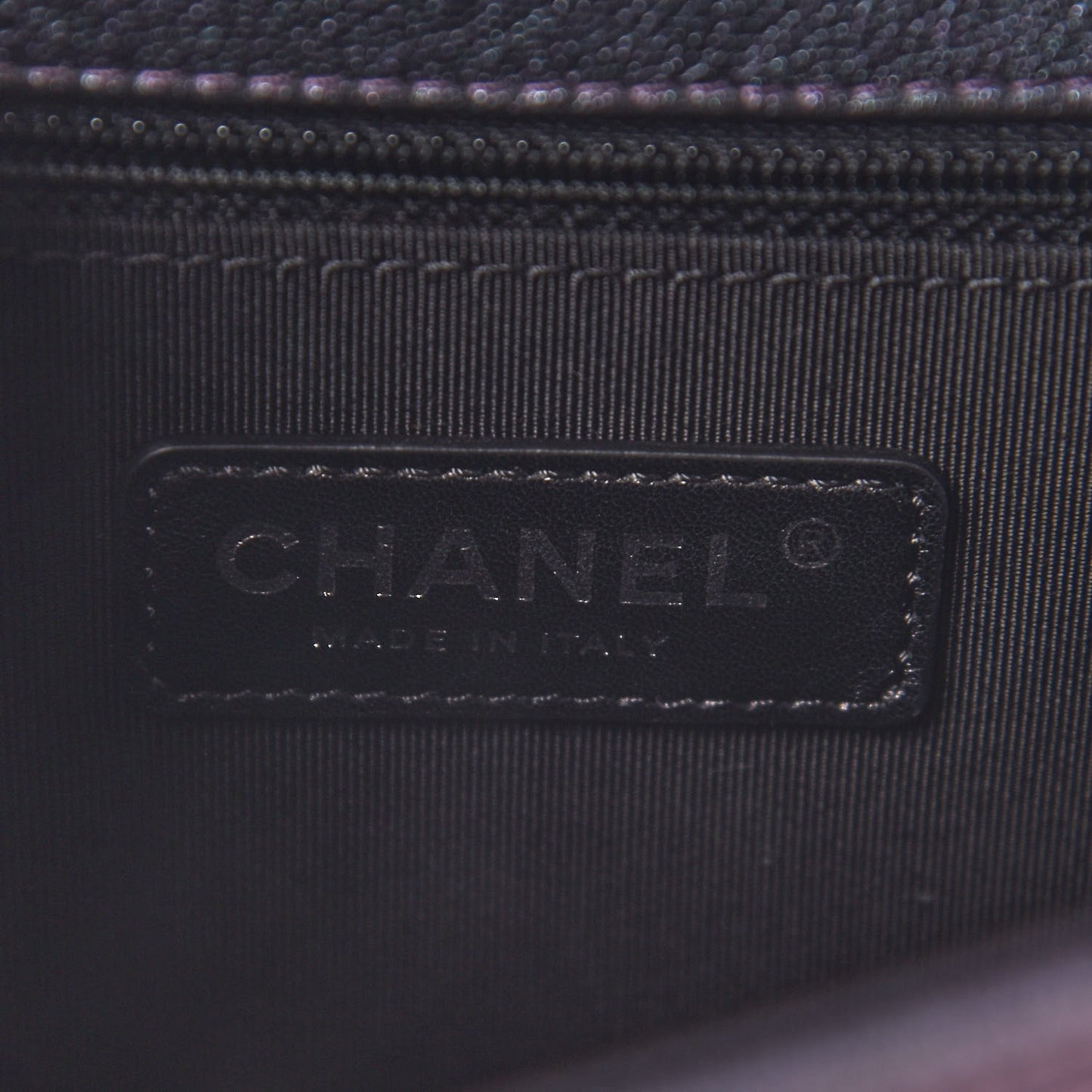 Iridescent Goatskin Quilted New Medium Boy Flap Purple