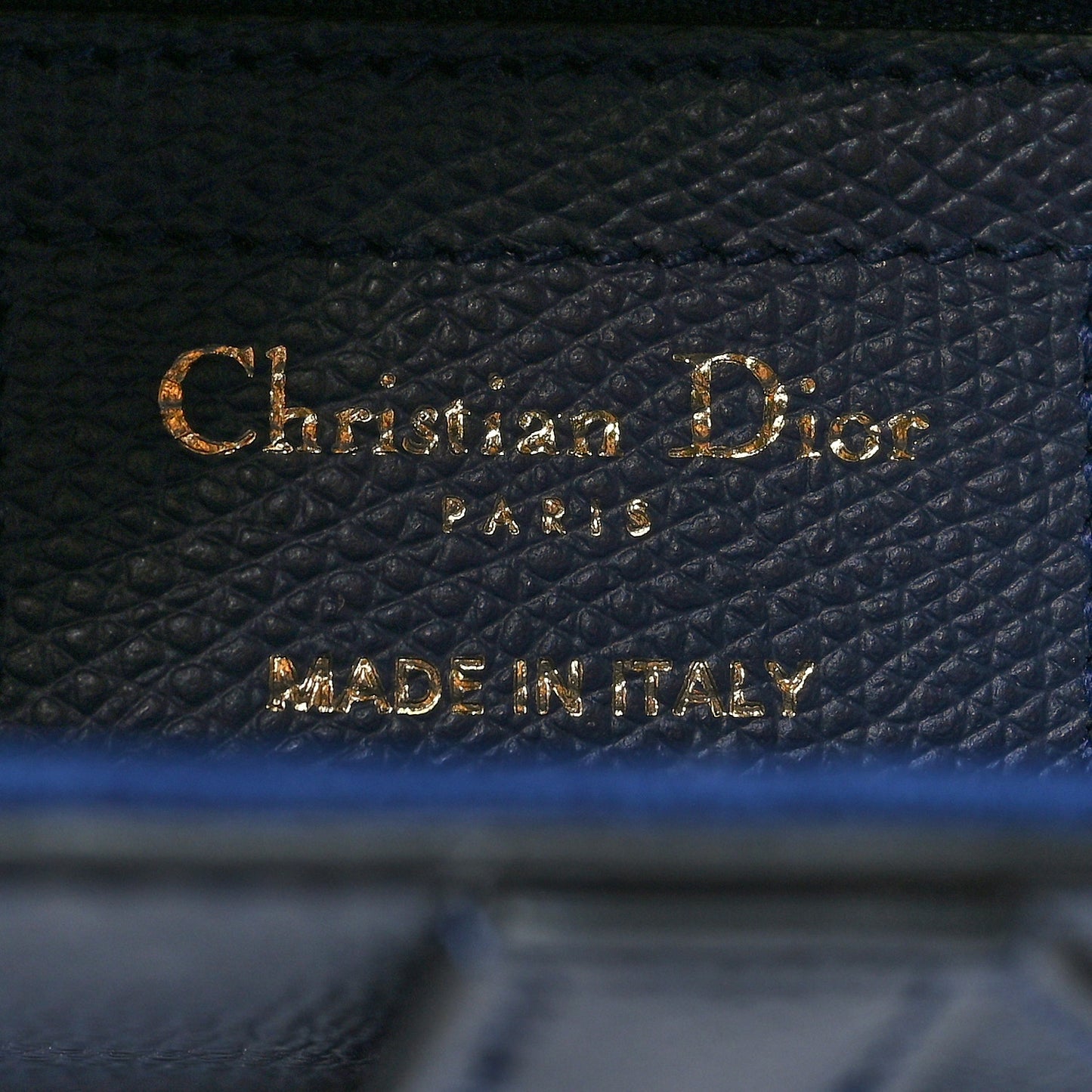 Grained Calfskin Saddle Bag Navy