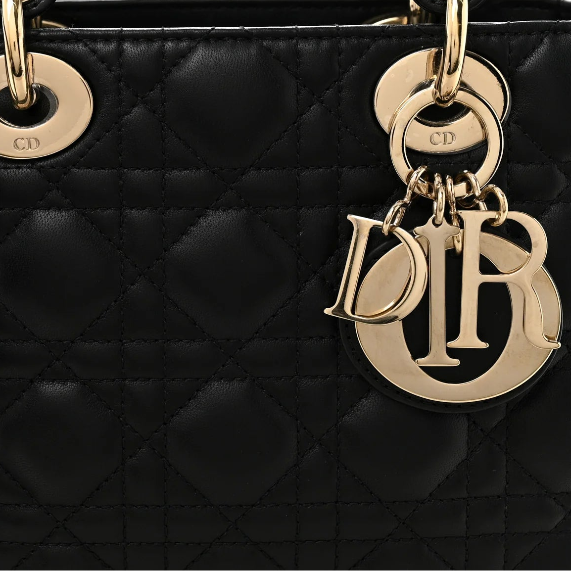 Lambskin Cannage Small My ABCDior Lady Dior Black