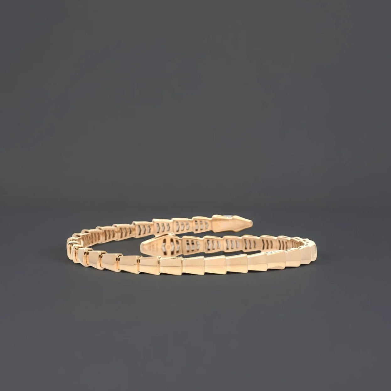 18K Yellow Gold Diamond Serpenti Viper Bracelet