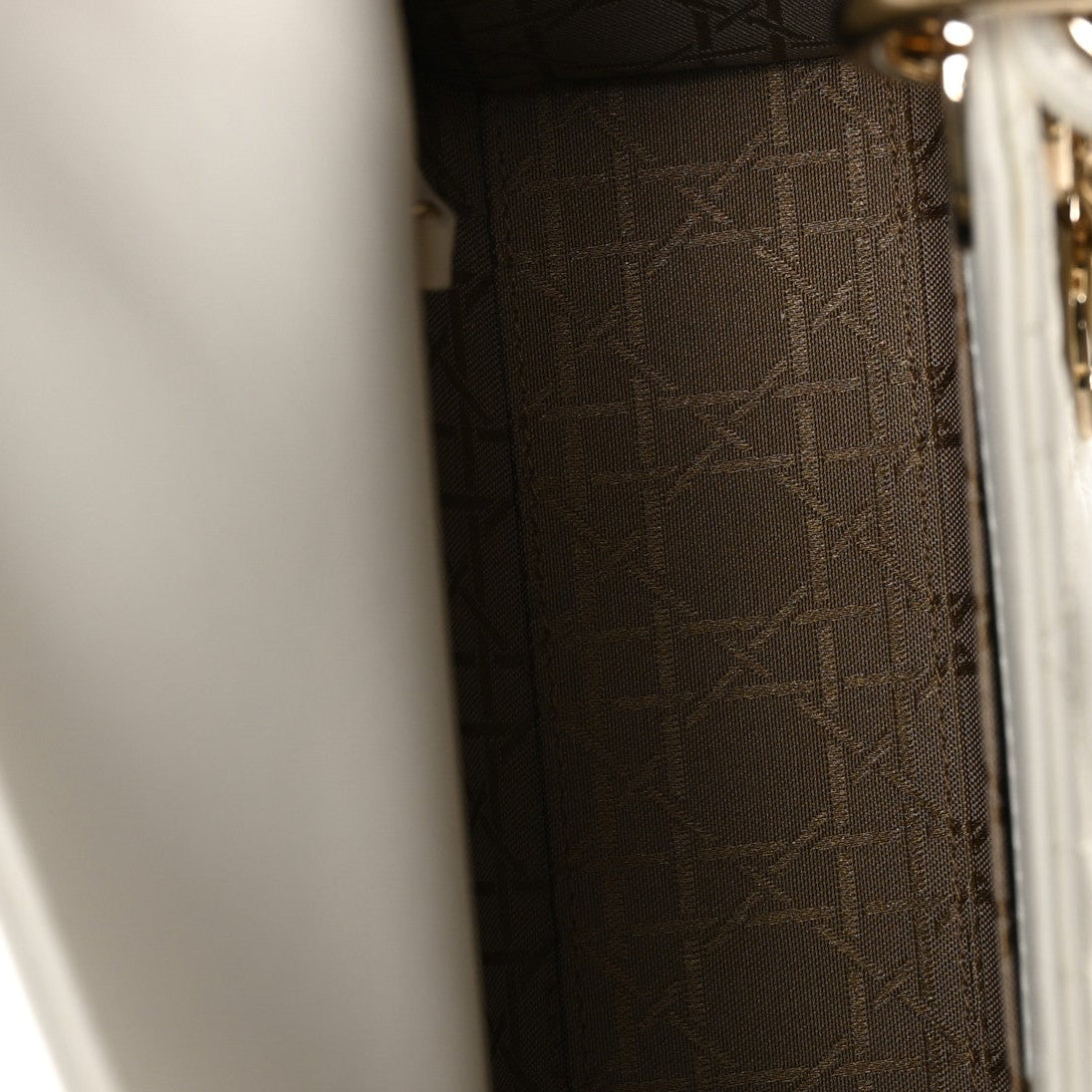 Lambskin Cannage Small My ABCDior Lady Dior White