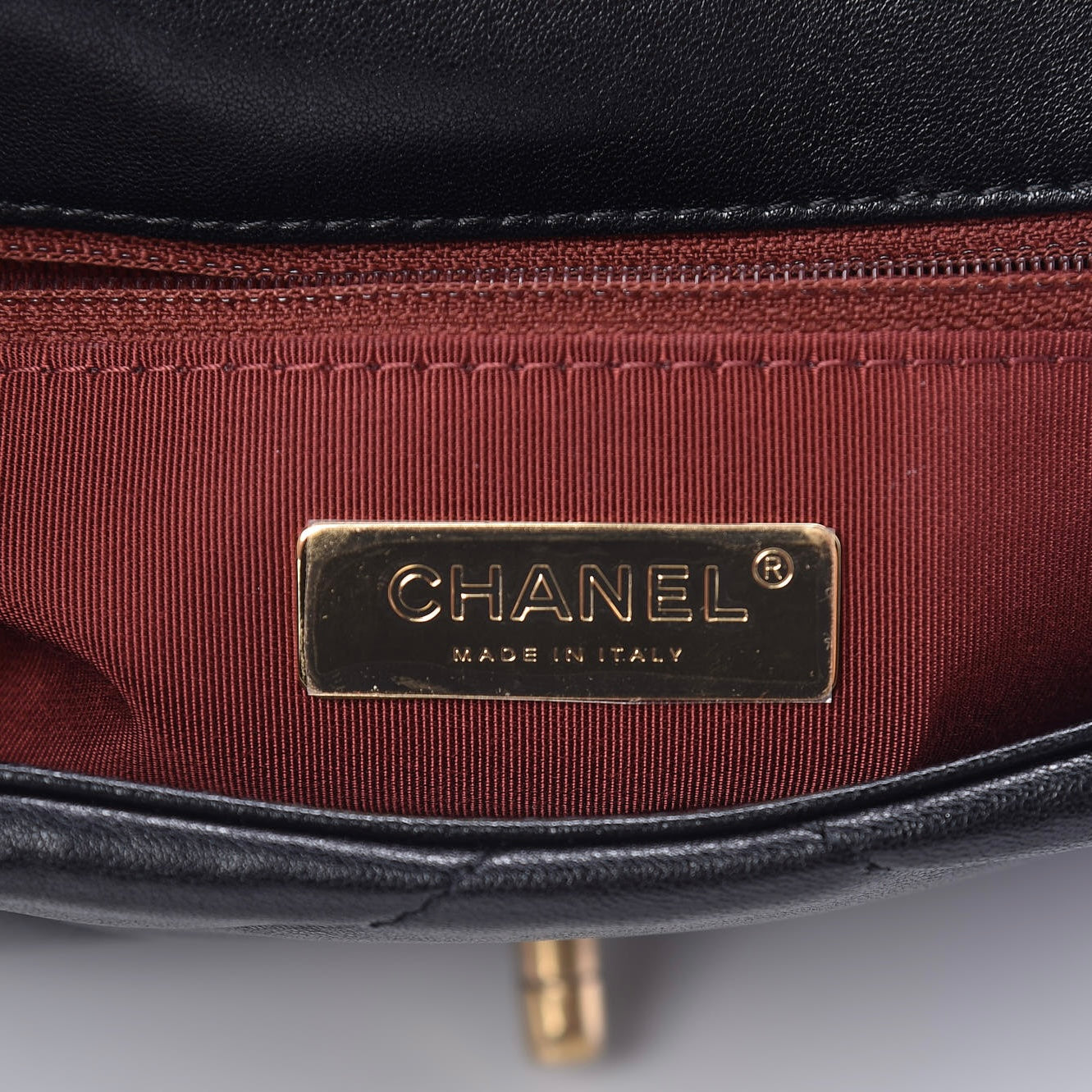 Lambskin Quilted Medium Chanel 19 Flap Black