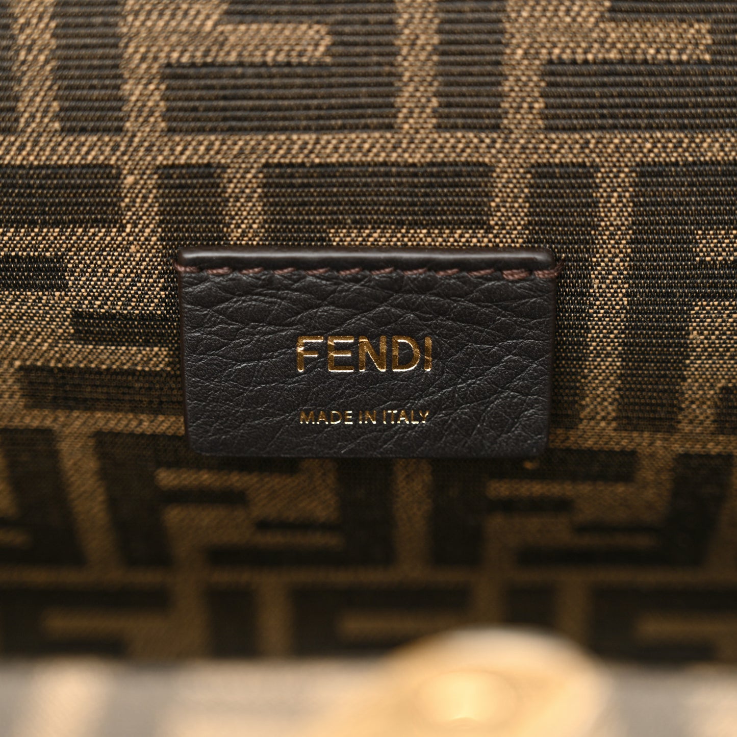 Shiny Nappa Small Fendi First Caramello
