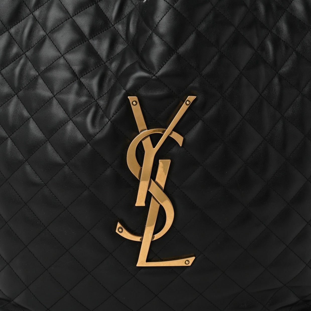 Lambskin Quilted Maxi Icare Shopping Tote Black