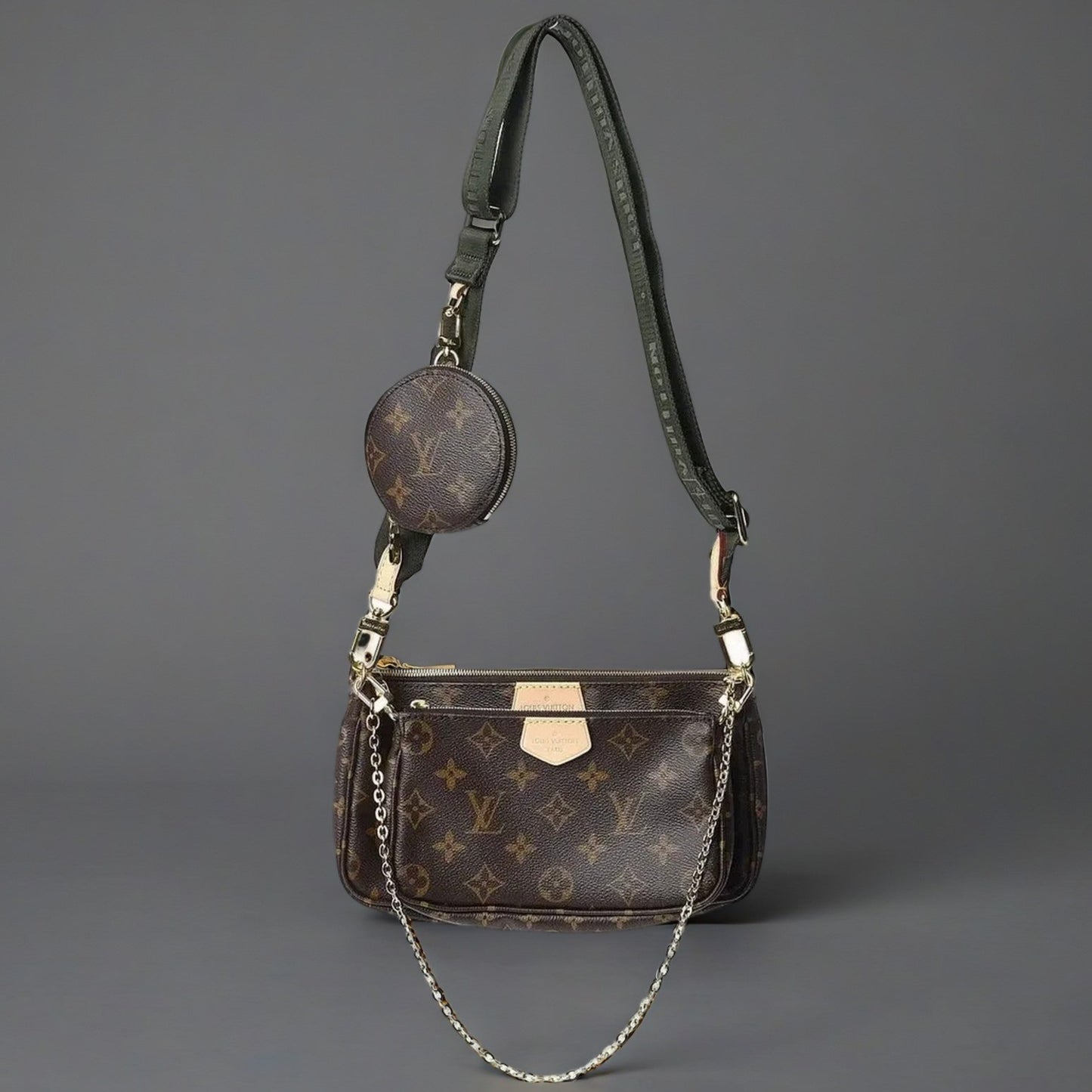 Monogram Multi Pochette Accessories Kaki