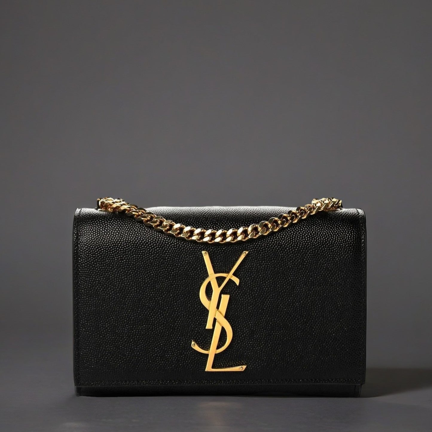 Grain De Poudre Small Monogram Kate Satchel Black