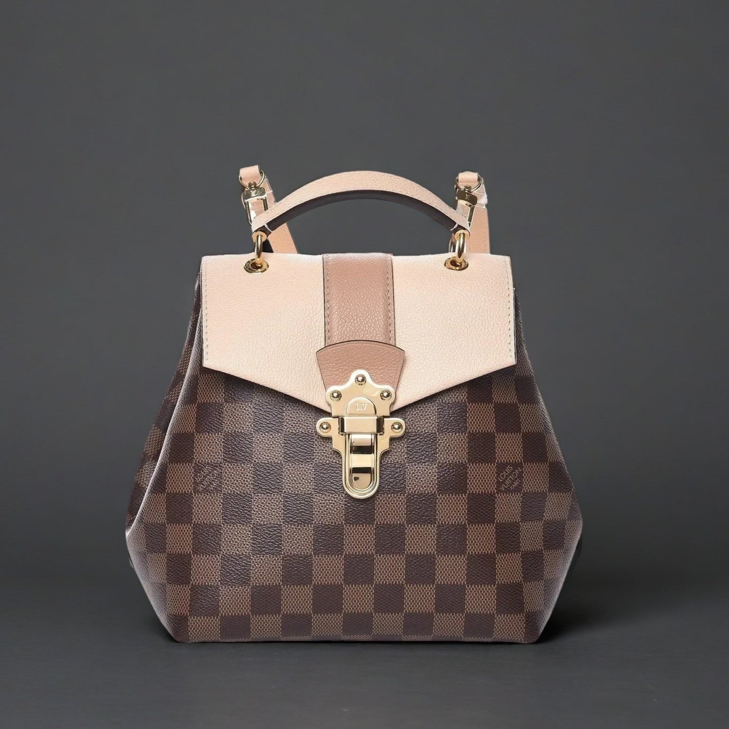 Damier Ebene Clapton Backpack Creme