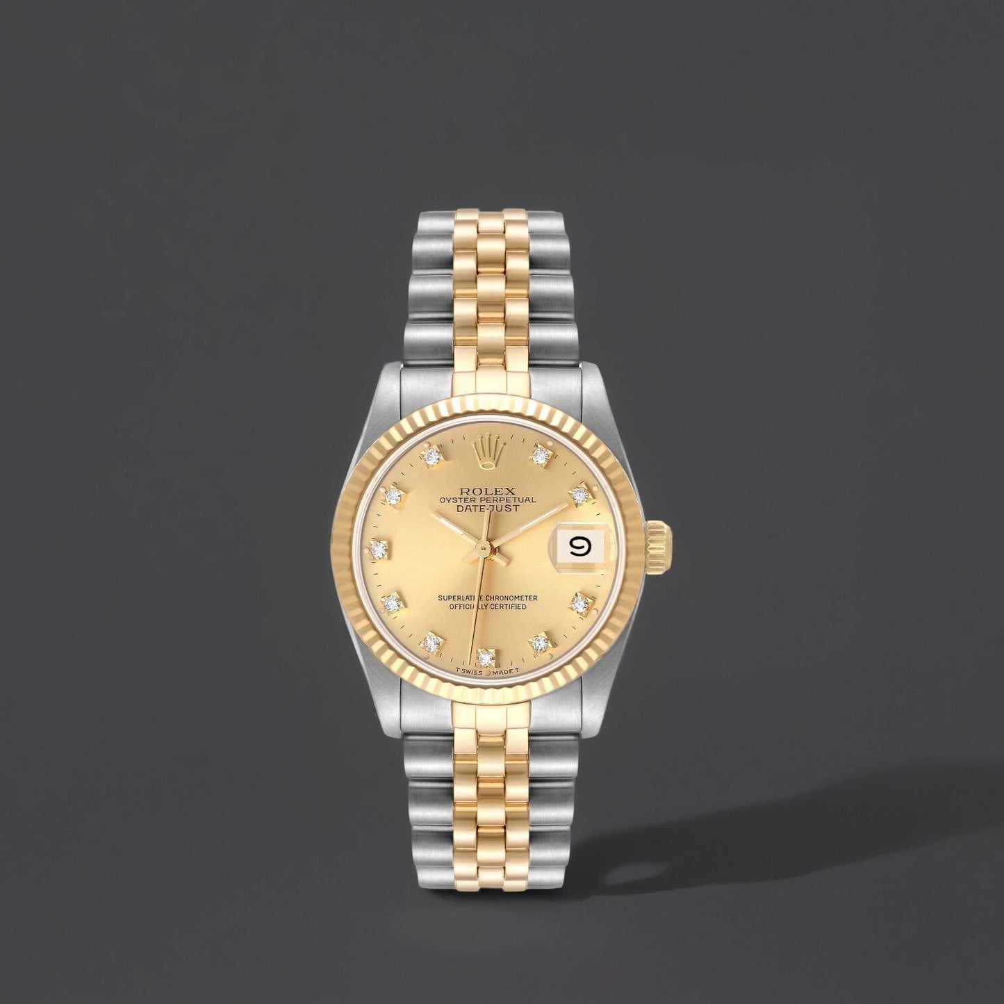 Rolex Datejust Midsize 31mm Steel Yellow Gold Diamond Dial