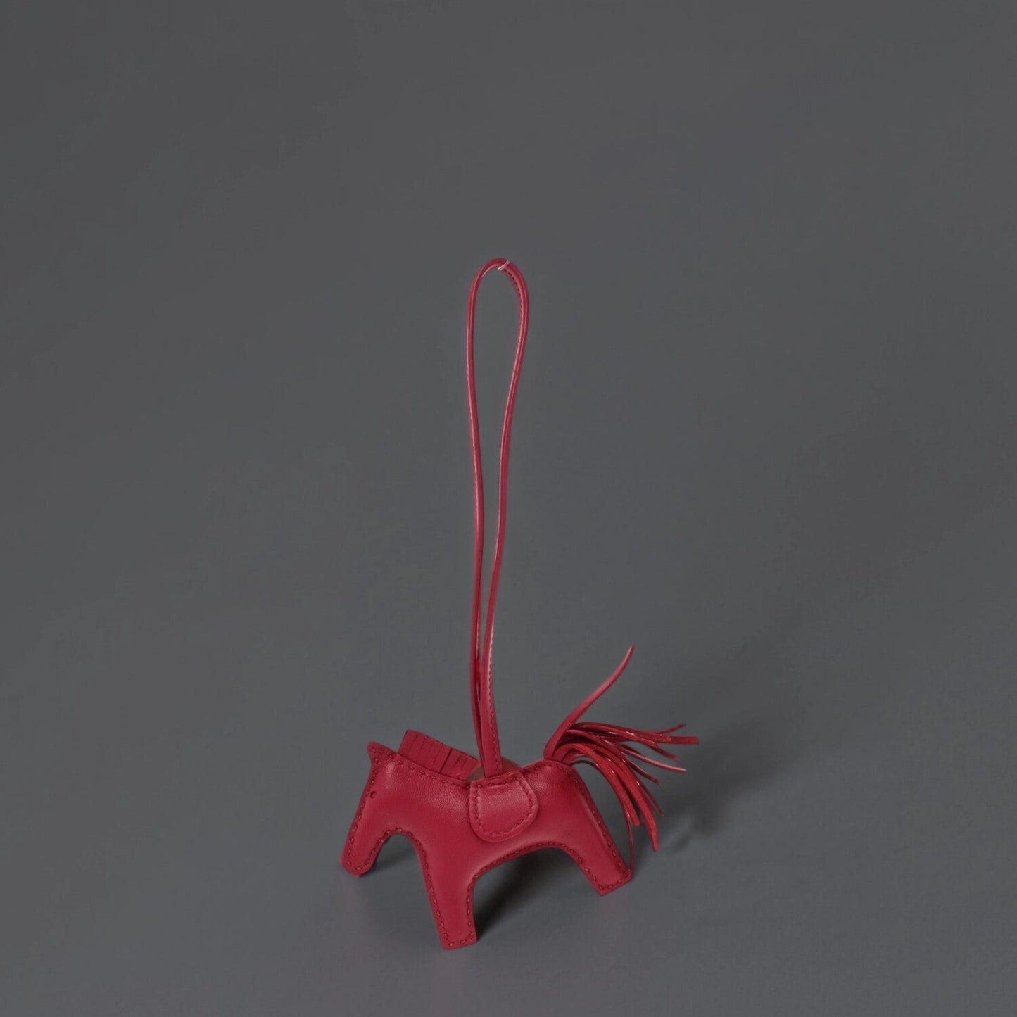 Milo Lambskin Grigri Rodeo Horse Bag Charm PM Rubis