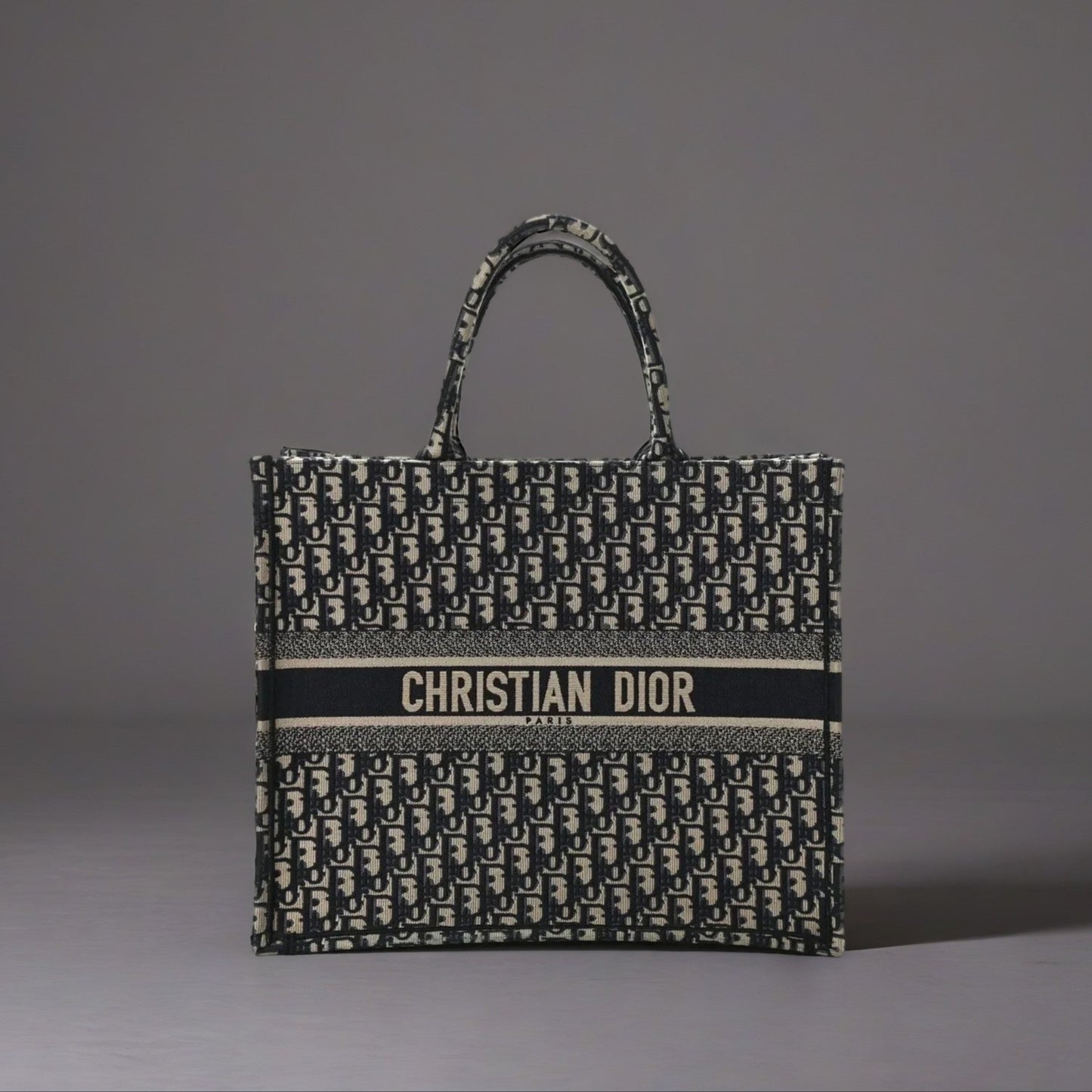 Oblique Book Tote Blue Multicolor