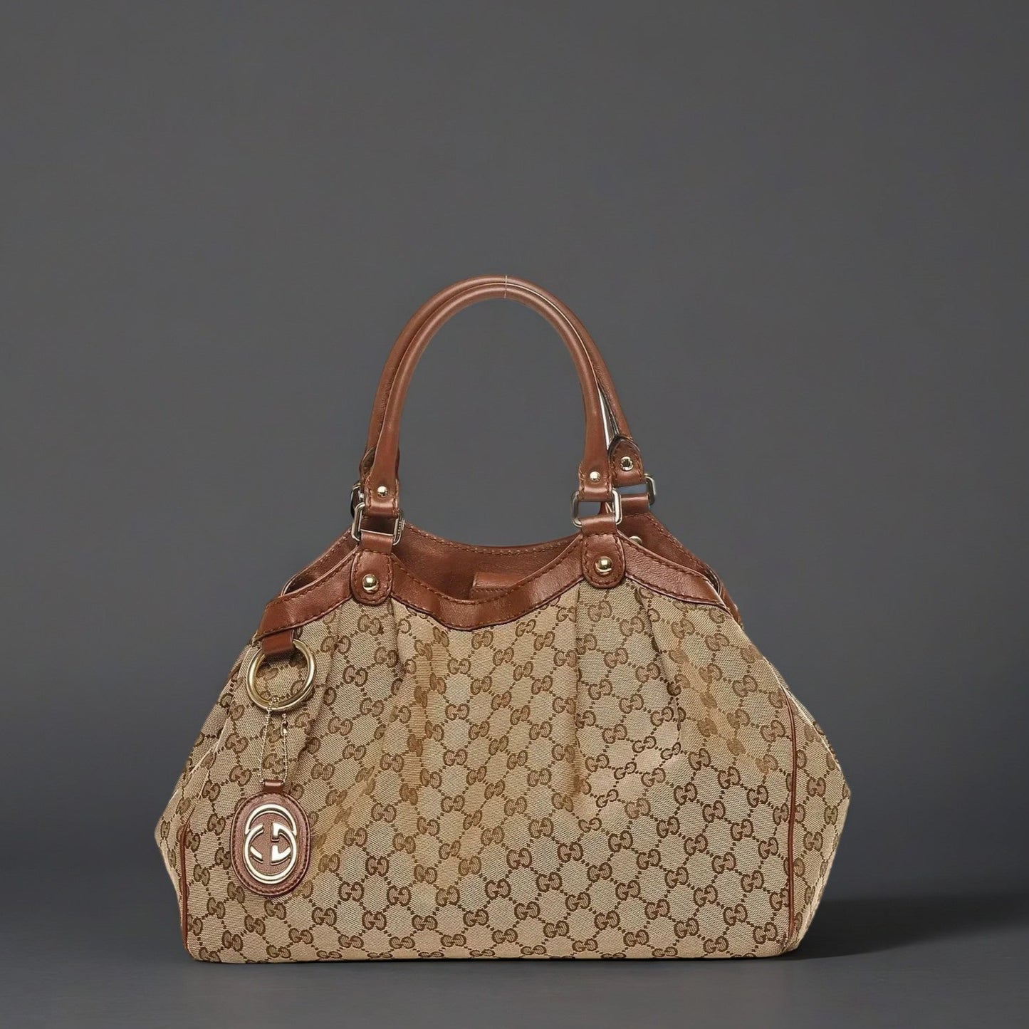 Monogram Medium Sukey Tote Brown