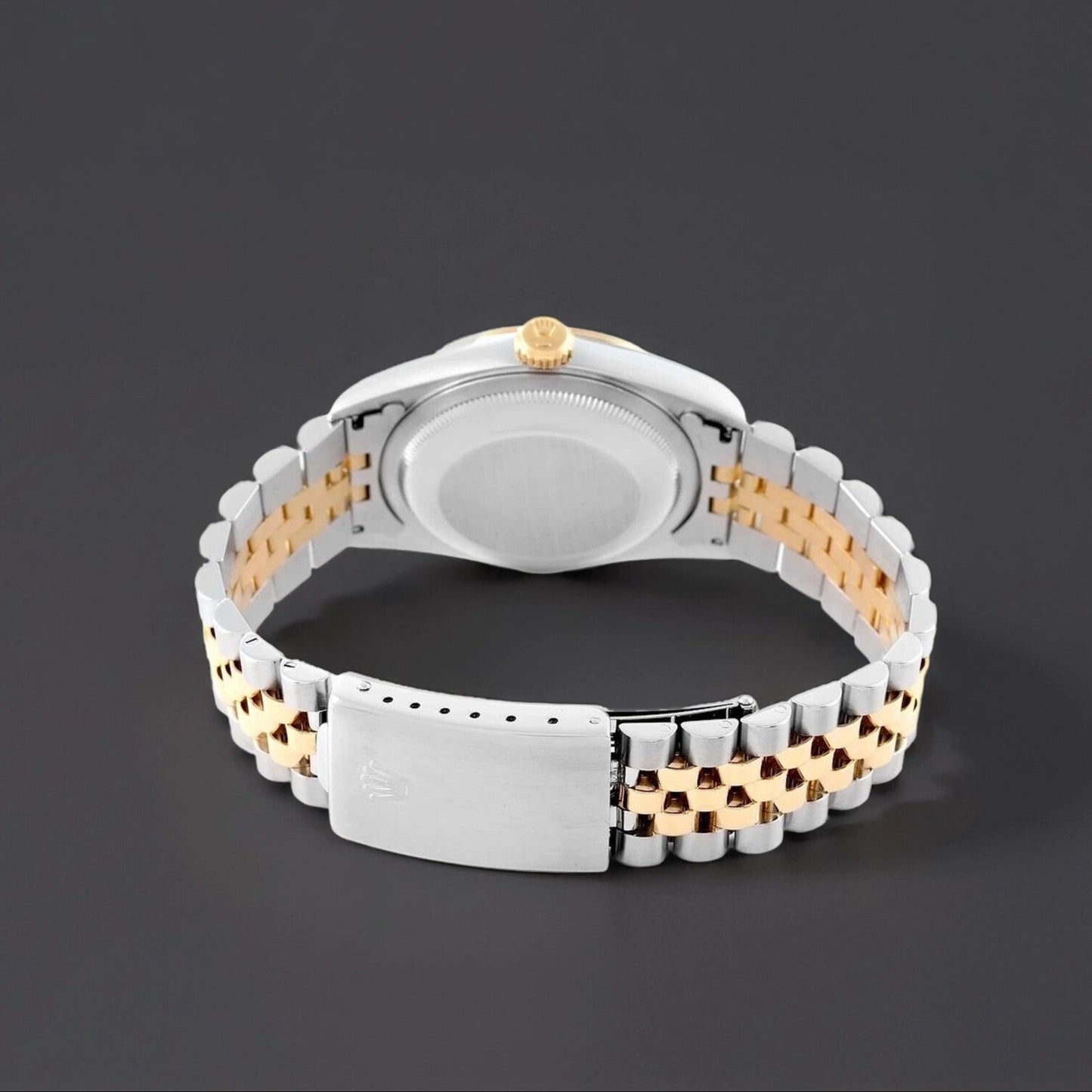 Rolex Datejust 36mm Steel Yellow Gold Blue Vignette Diamond Dial Watch