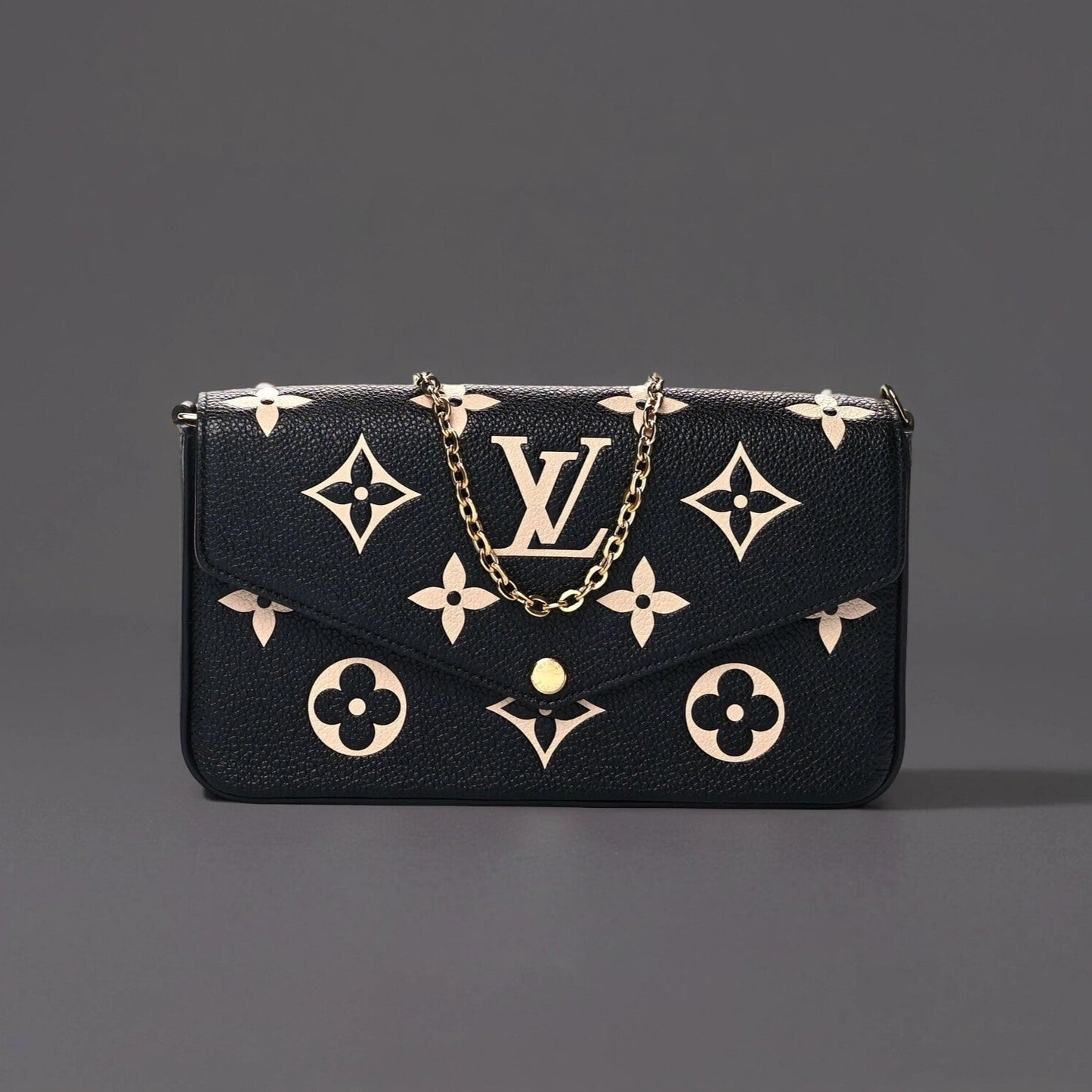 Empreinte Monogram Giant Felicie Pochette Black Beige