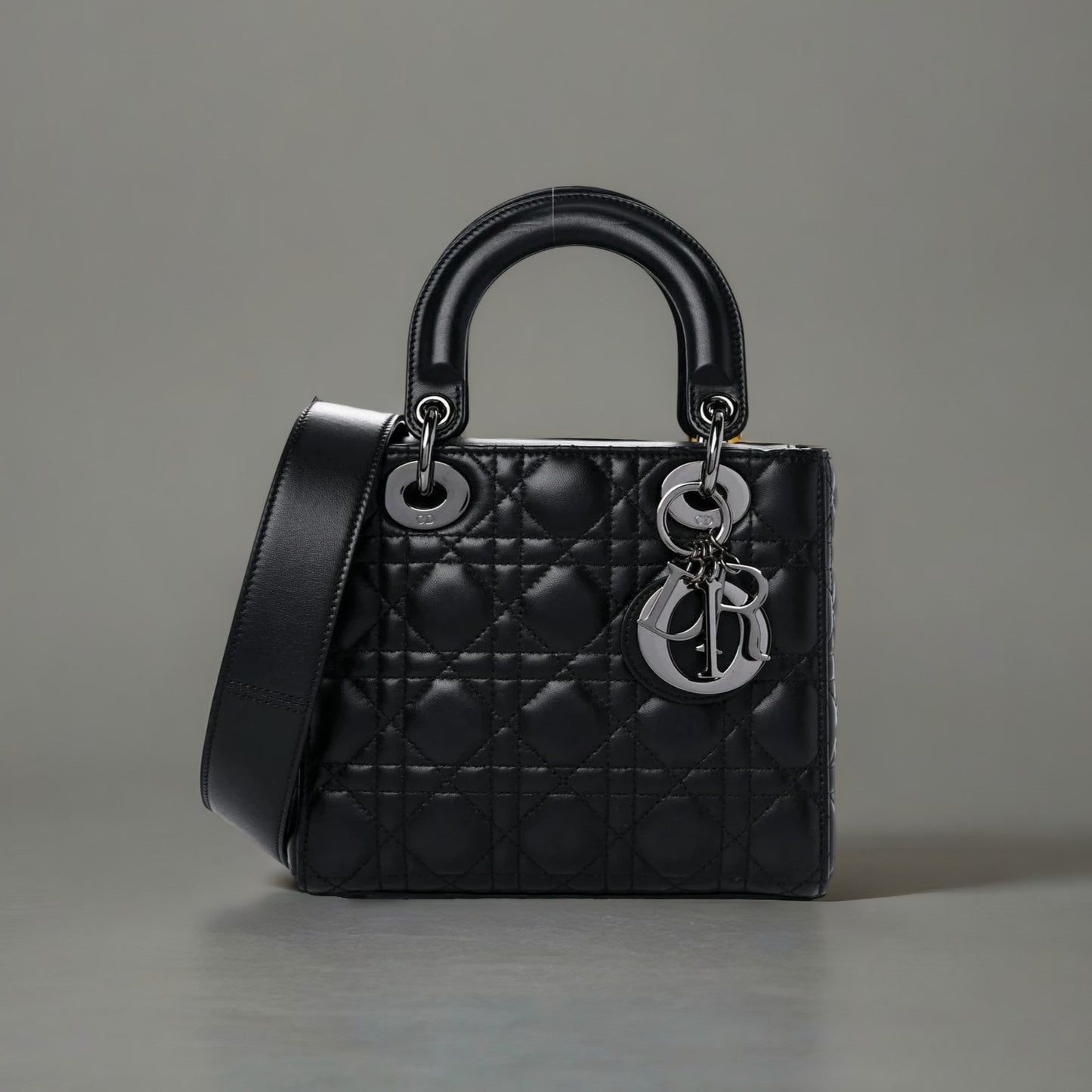 Lambskin Cannage Small My ABCDior Lady Dior Black