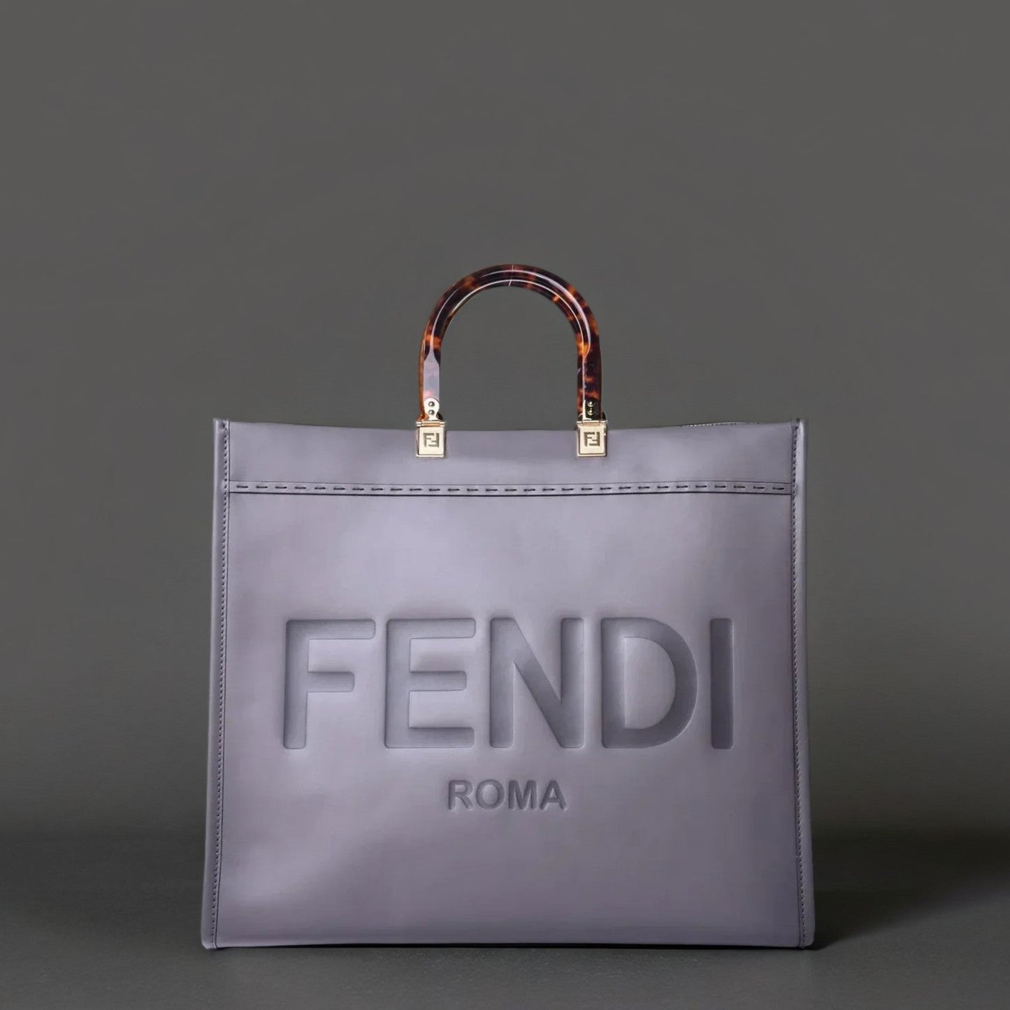 Calfskin Plexiglass Large Sunshine Shopper Tote Moon