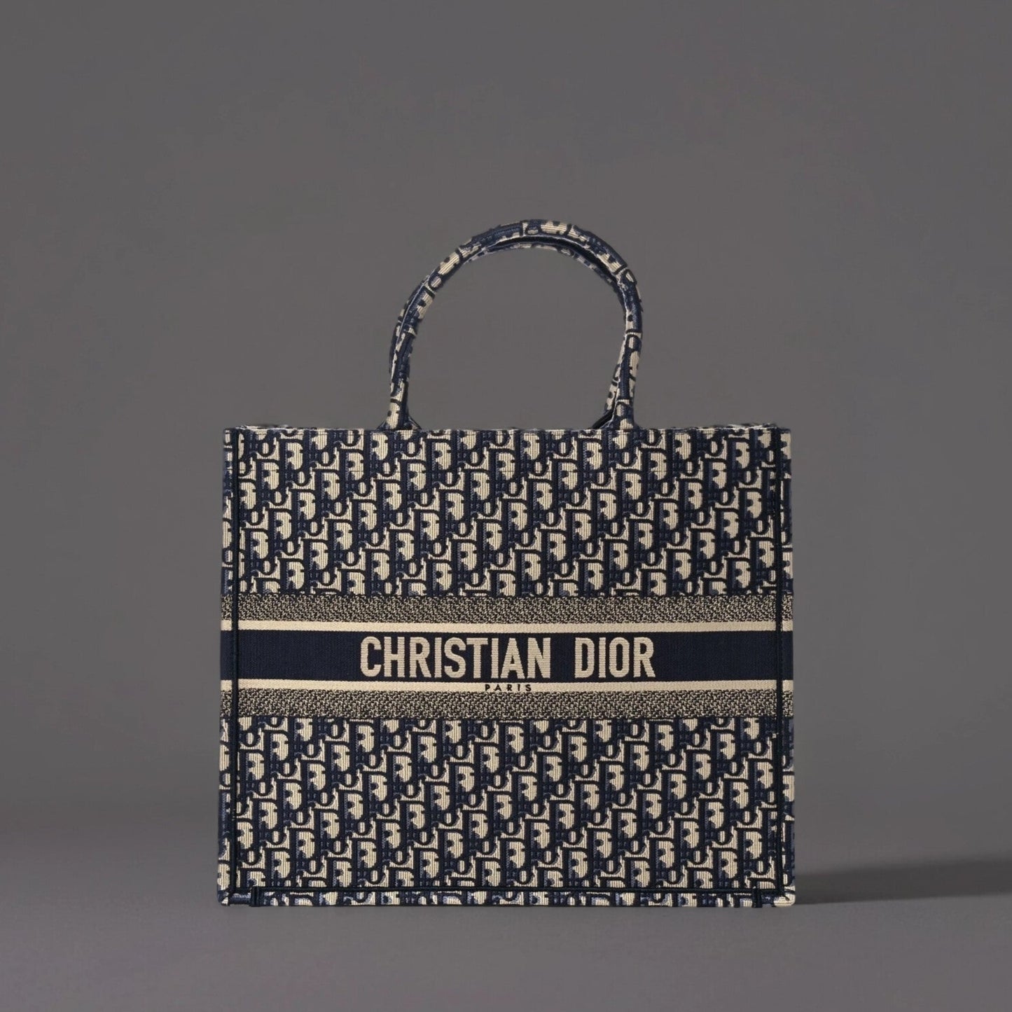 Oblique Large Book Tote Blue Multicolor