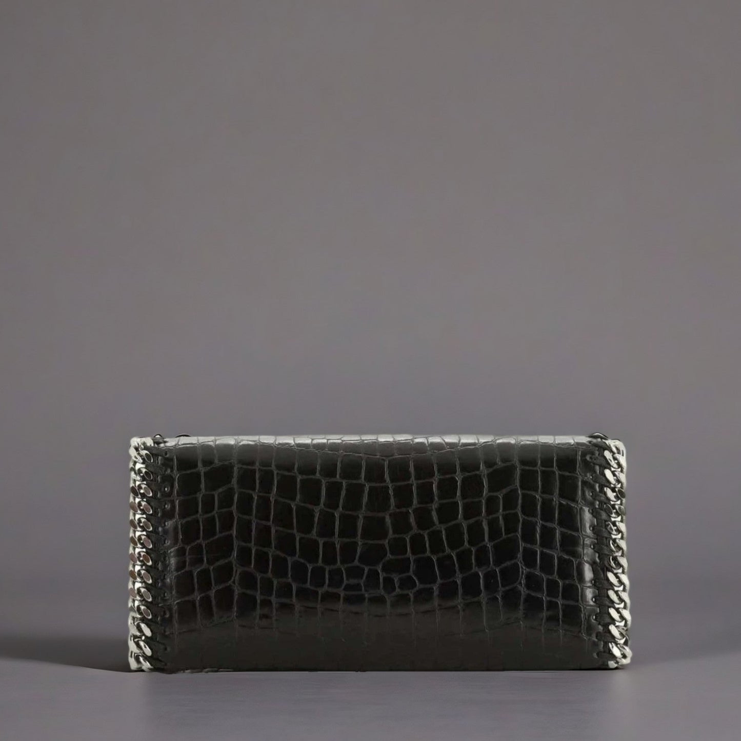 Stella McCartney Falabella Box Top Handle Bag Crocodile Embossed Faux Leather