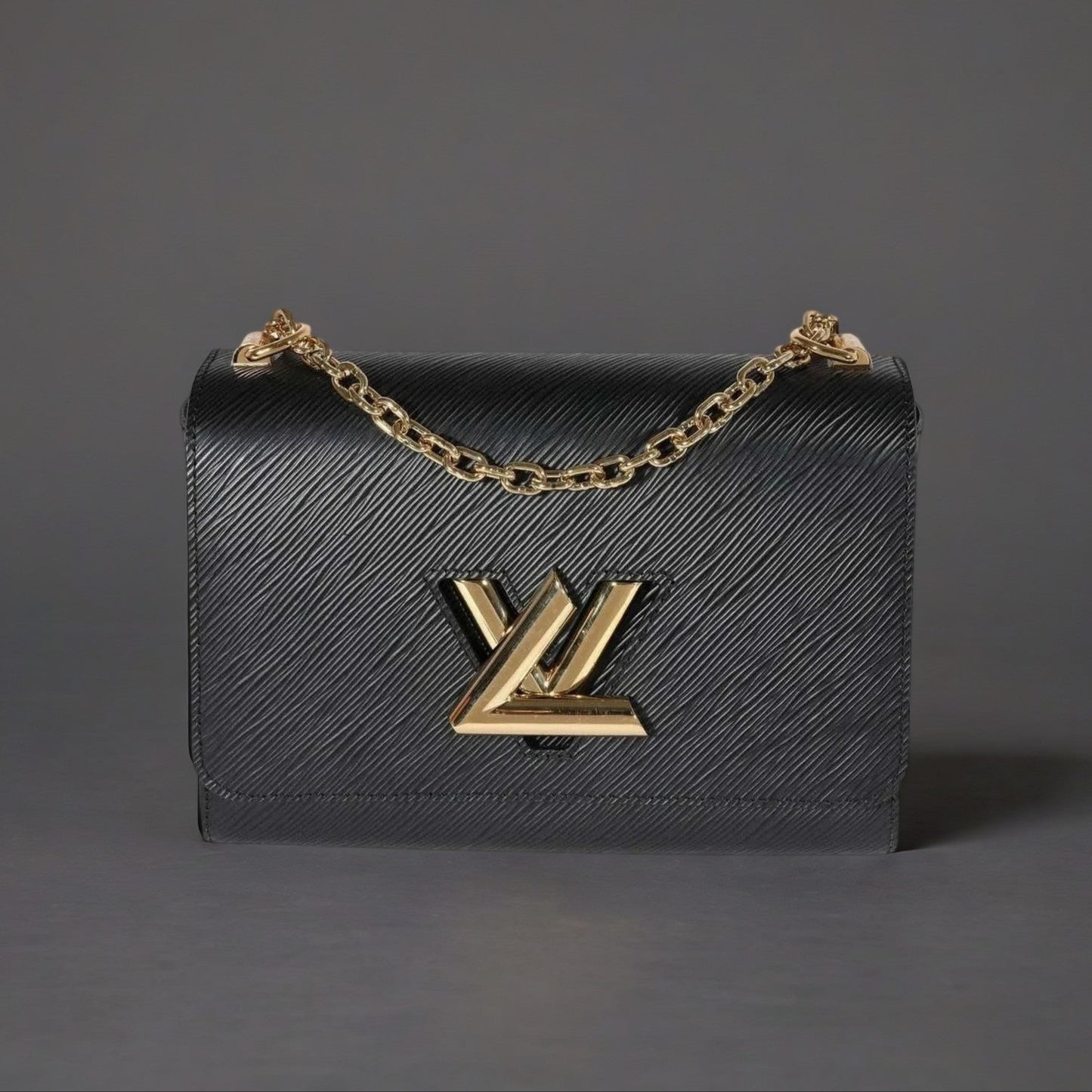 Black Epi Leather Twist MM