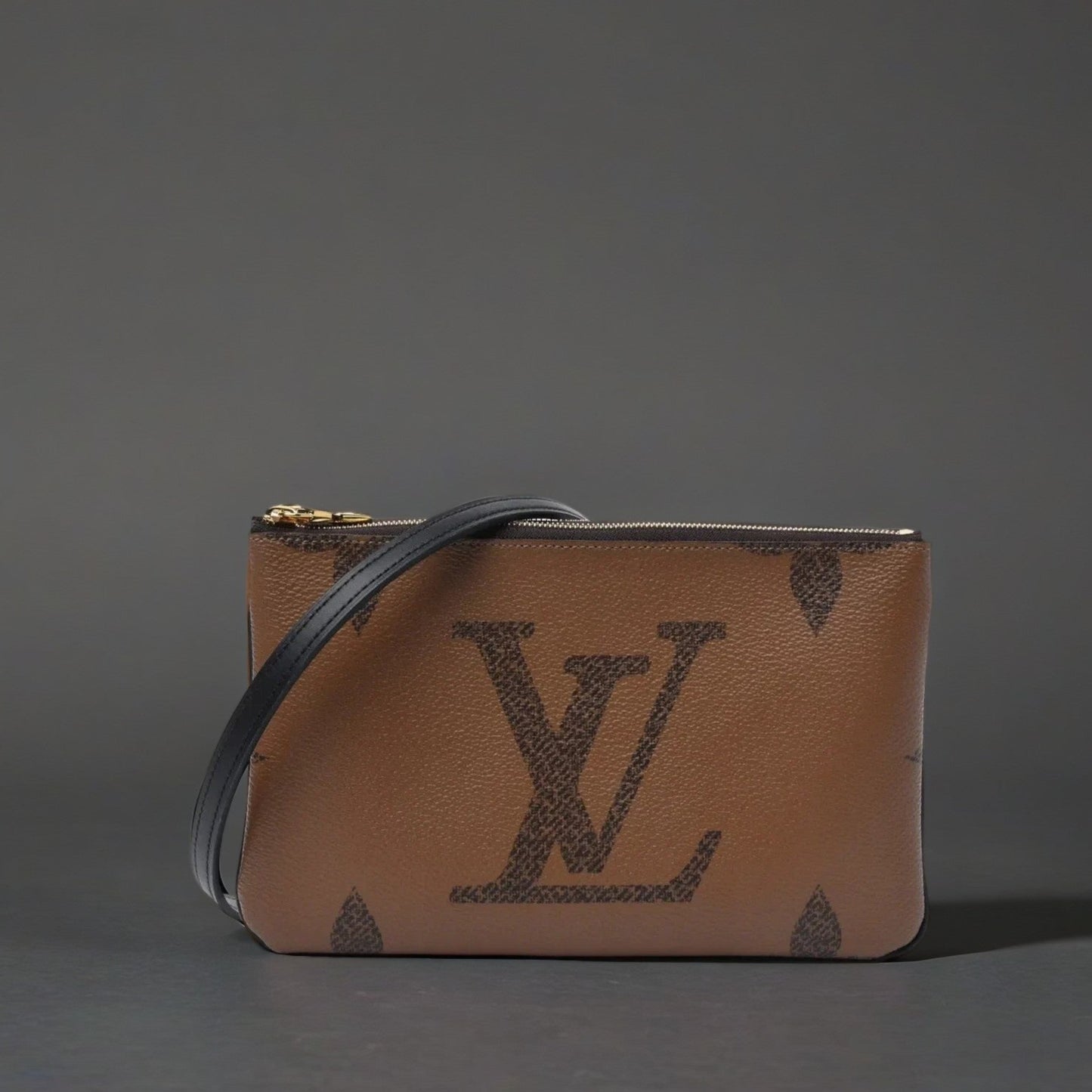 Reverse Monogram Giant Double Zip Pochette