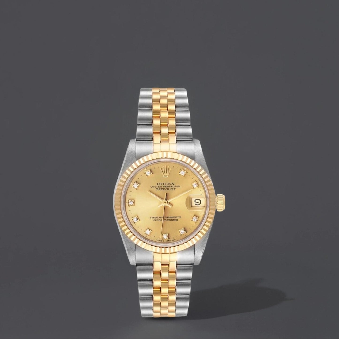 Rolex Datejust Midsize 31 Steel Yellow Gold Diamond Ladies Watch