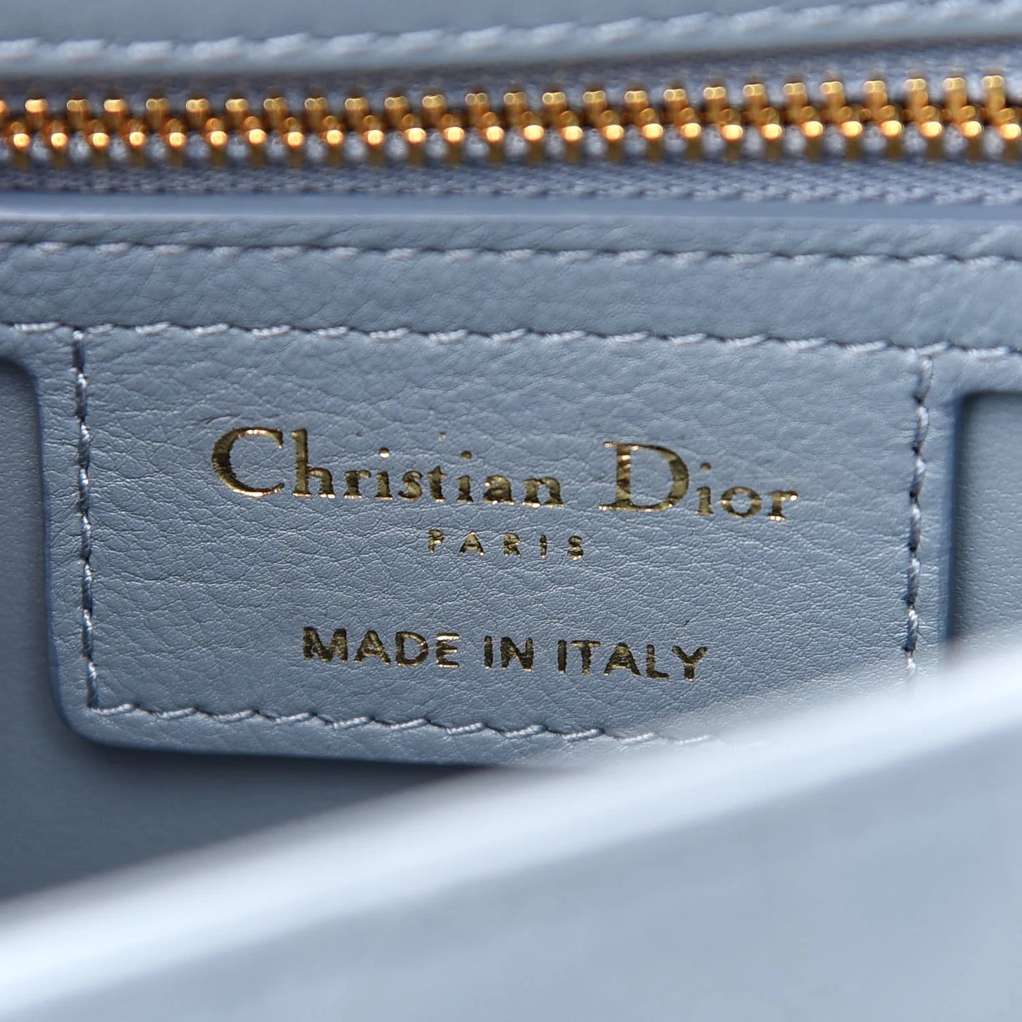 Calfskin Cannage Small Caro Bag Cloud Blue