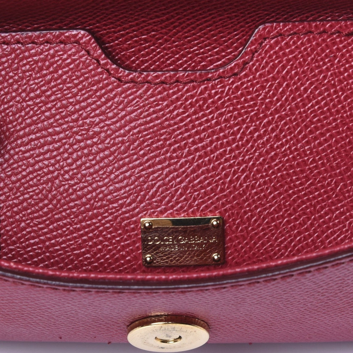 DOLCE & GABBANA Dauphine Micro Miss Sicily Satchel Dark Red
