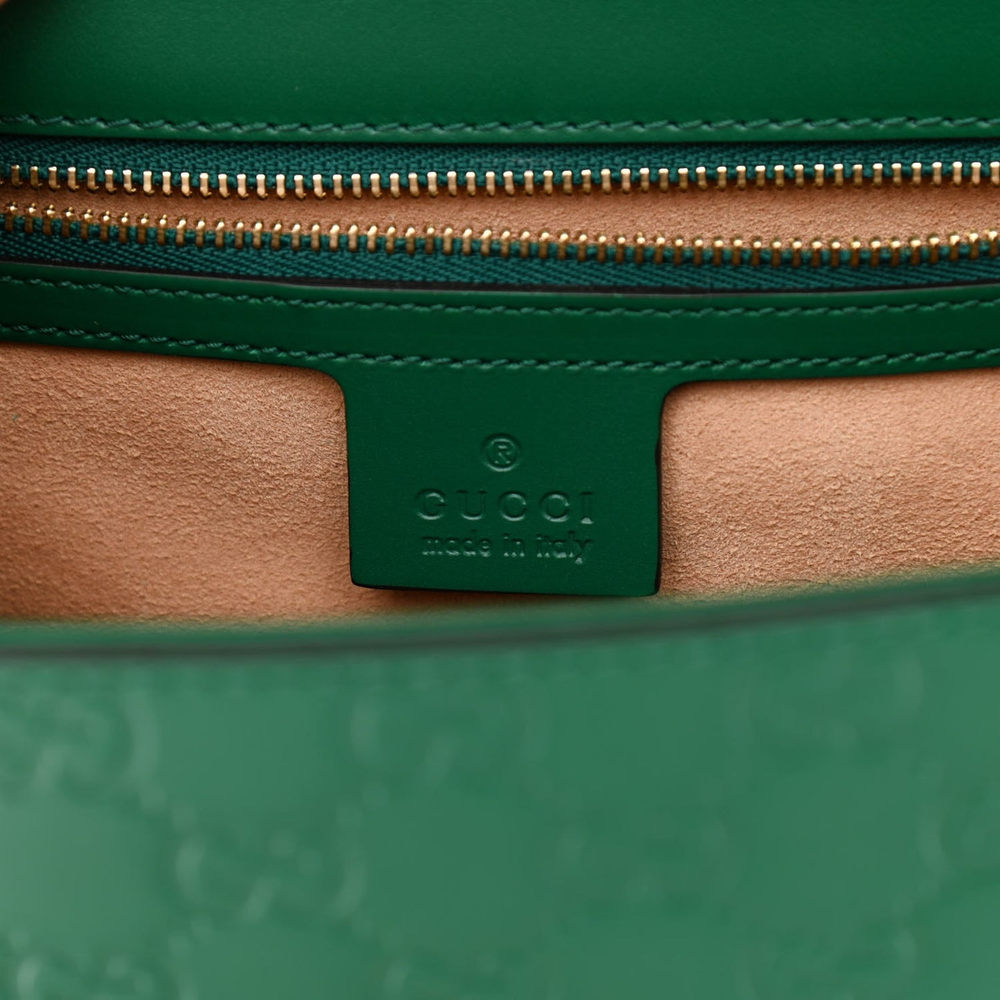 Guccissima Medium Padlock Shoulder Bag Emerald