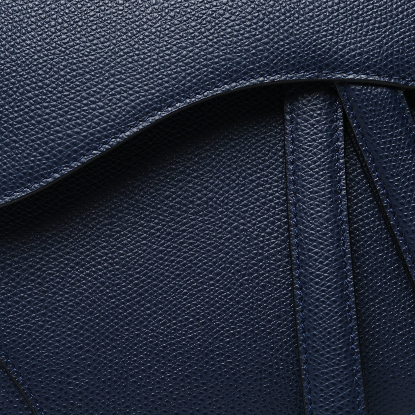 Grained Calfskin Saddle Bag Navy