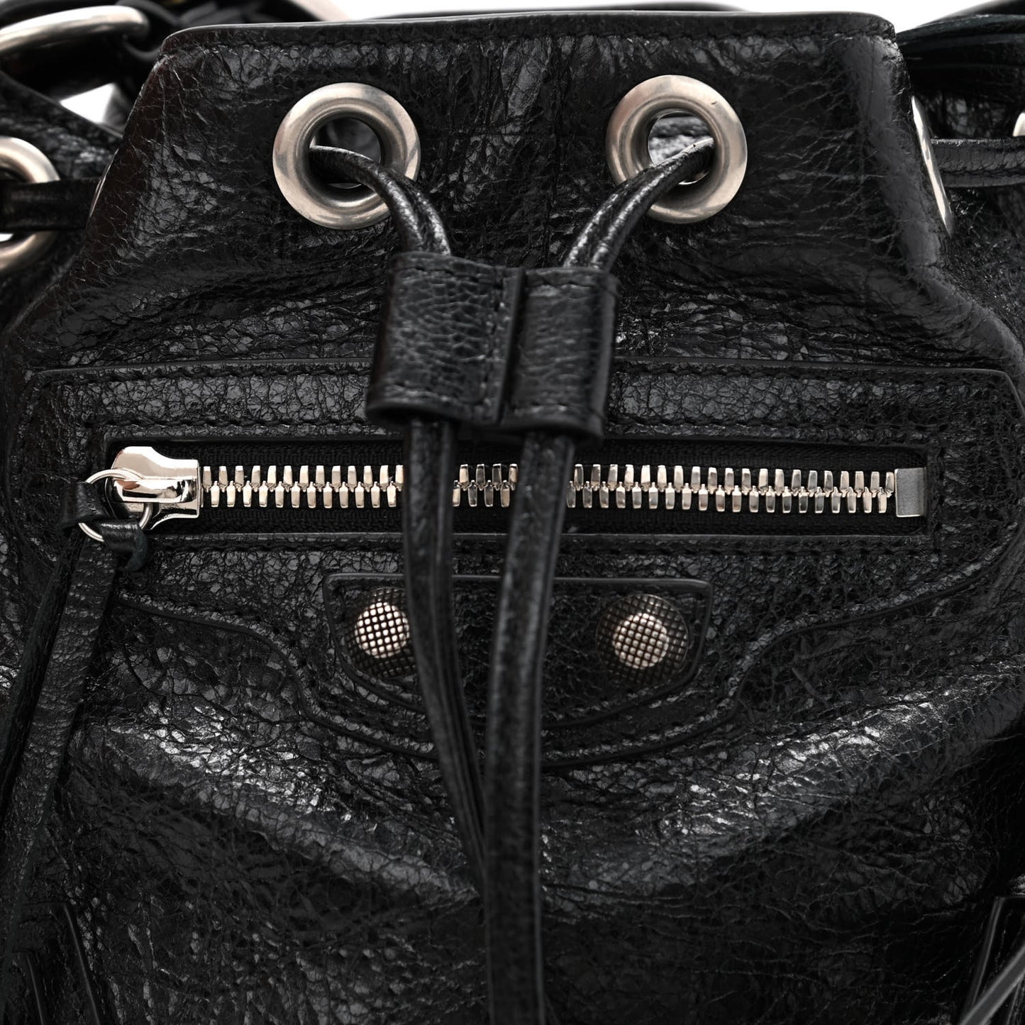 Agneau Arena Le Cagole Bucket Bag XS Black