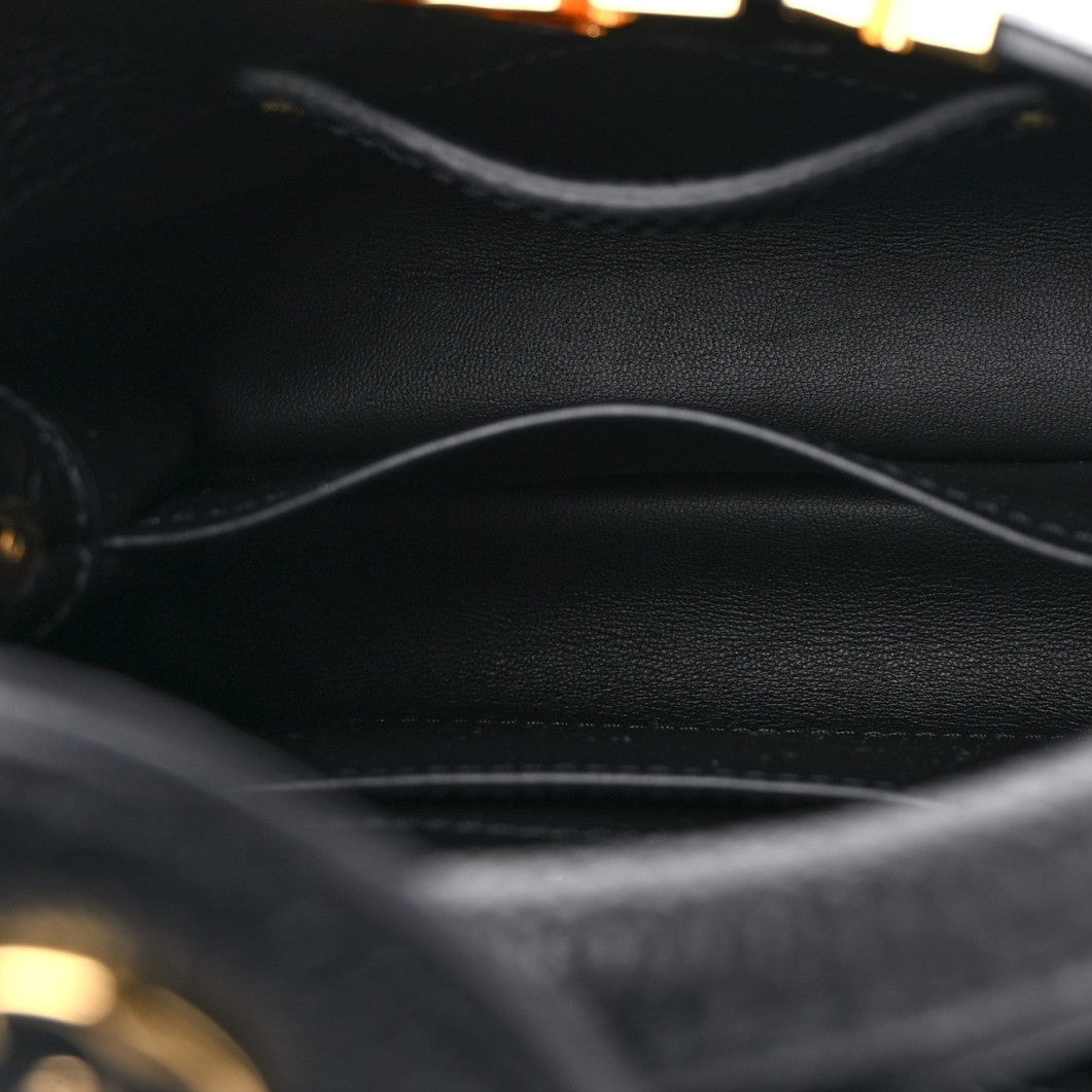 Taurillon Embellished Flower Crown Capucines Mini Black