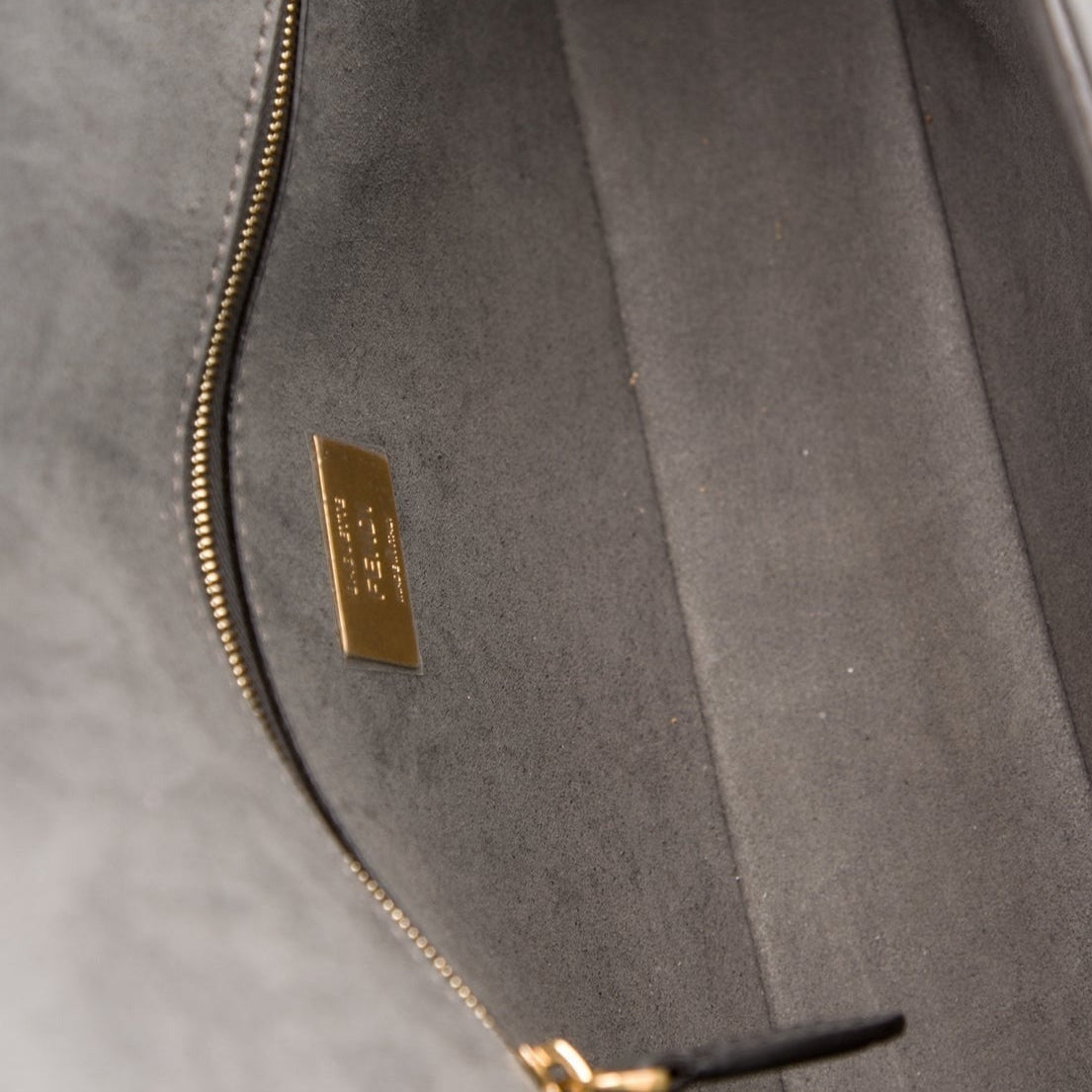 Chenille Vitello Seta FF Midi Chain Baguette Anthracite Asfalto