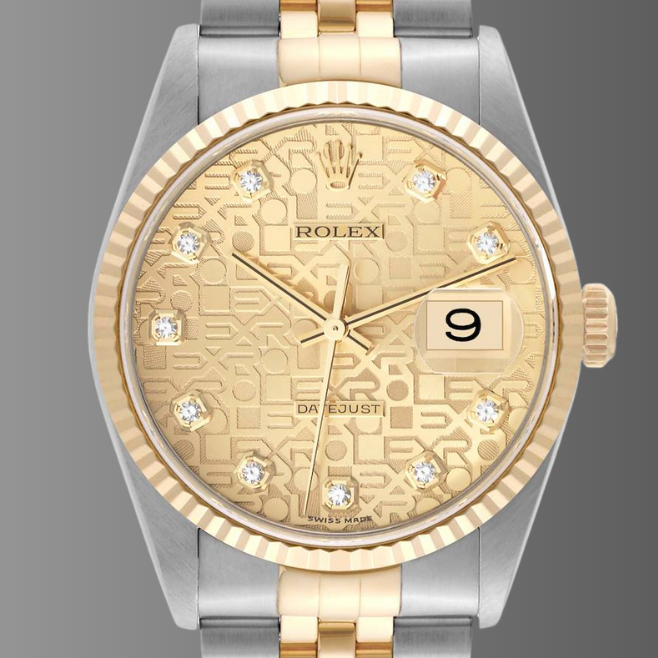 Rolex Datejust 36mm Stainless Steel Yellow Gold Watch