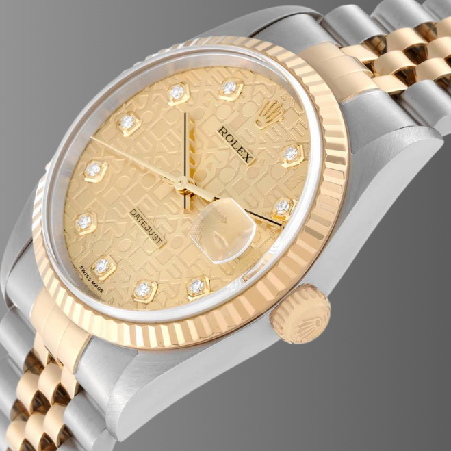 Rolex Datejust 36mm Stainless Steel Yellow Gold Watch