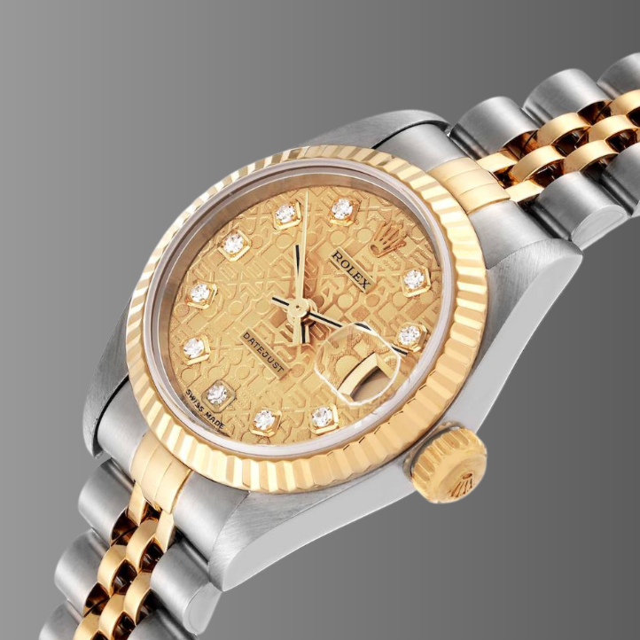 Rolex Datejust 26mm Steel Yellow Gold Anniversary Diamond Dial Watch