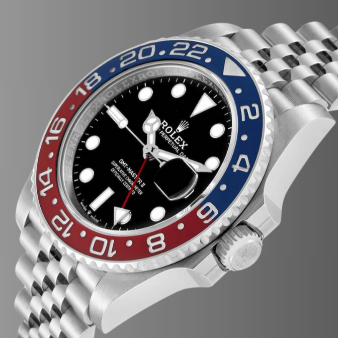 Rolex GMT Master II Blue Red Pepsi Bezel Steel 40mm