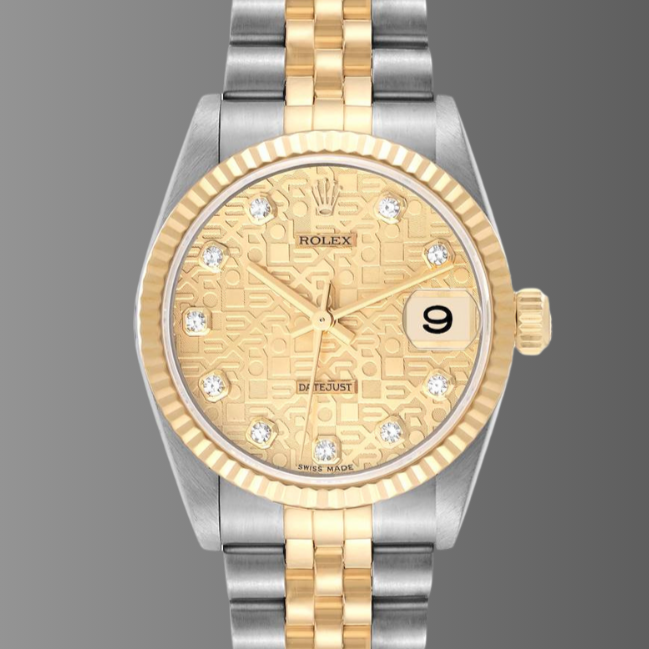 Rolex Datejust Midsize 31mm Steel Yellow Gold Diamond  Watch