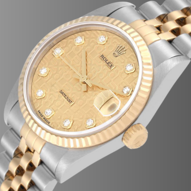 Rolex Datejust Midsize 31mm Steel Yellow Gold Diamond  Watch