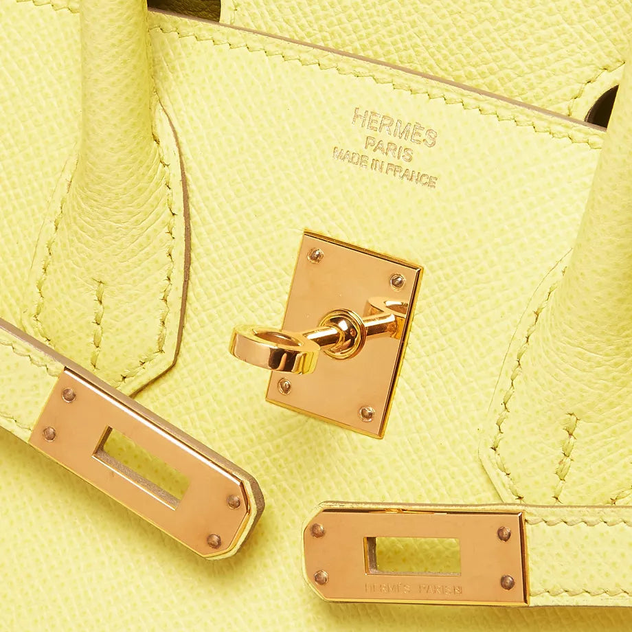 Birkin 25 yellow lime da bain