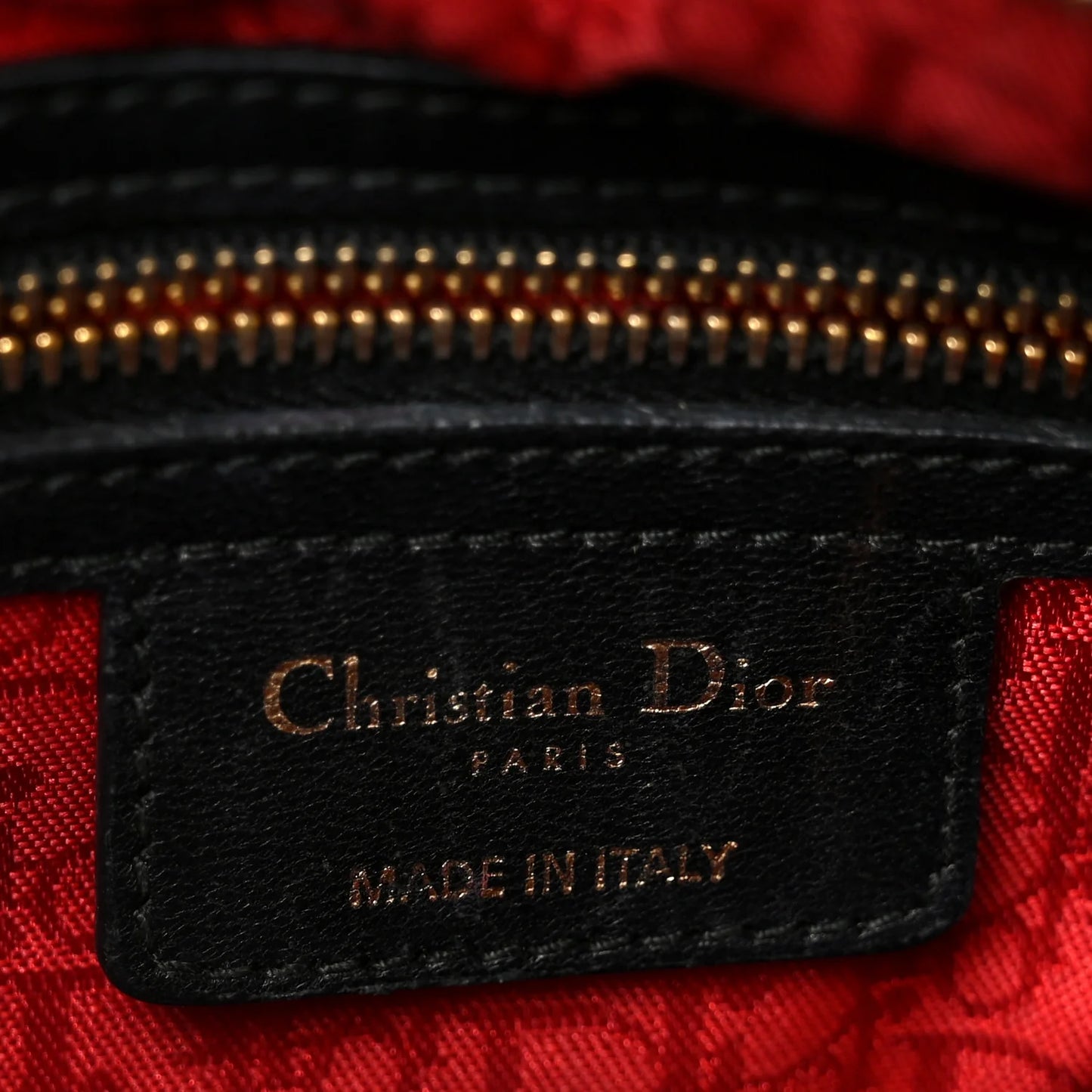 Lambskin Cannage Medium Lady Dior Black
