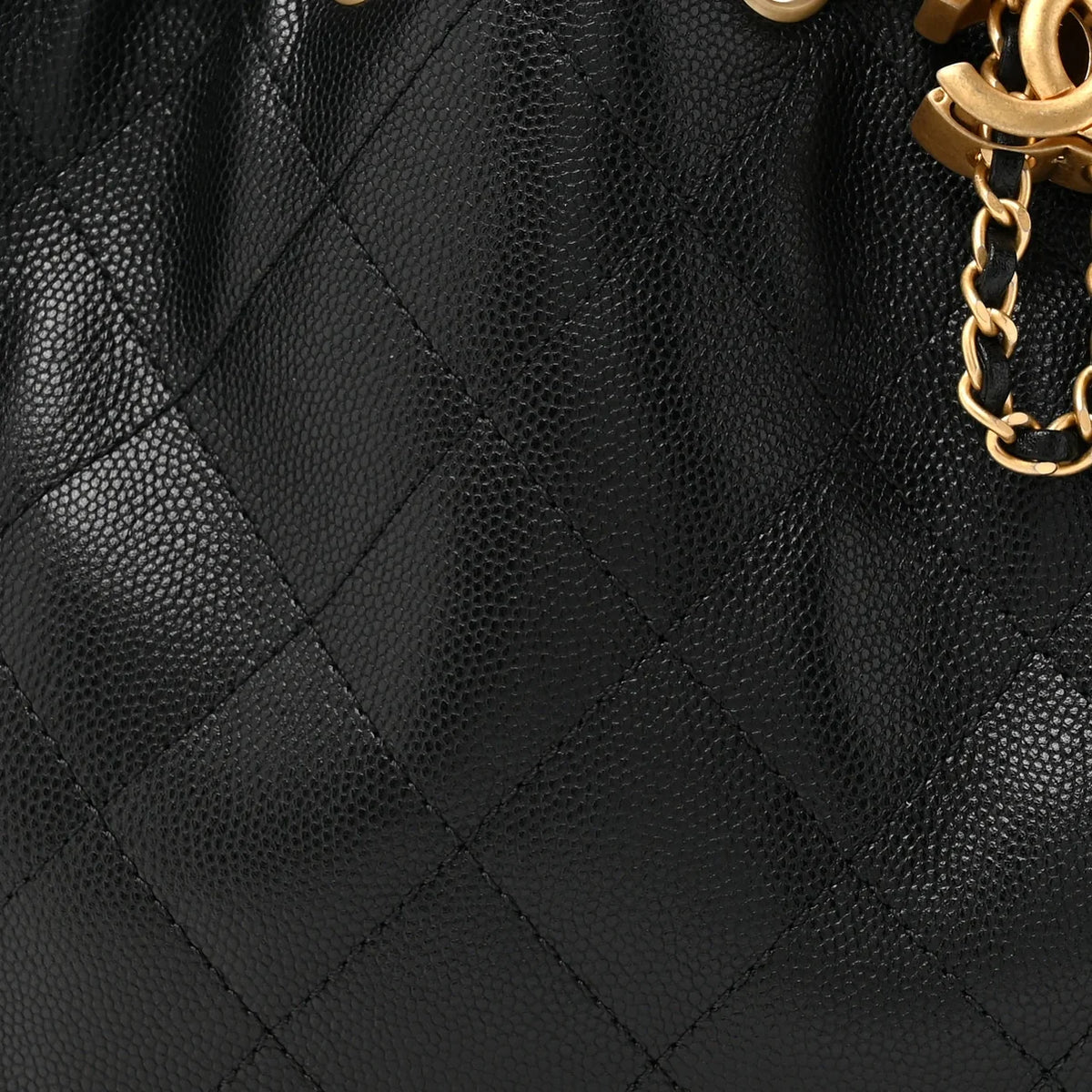 Caviar Quilted Small Chanel 25 Handbag Black