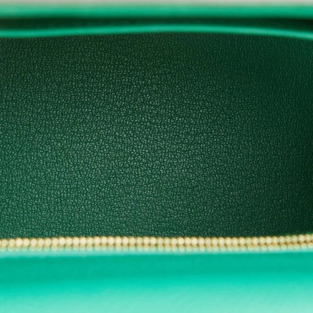 Kelly Sellier 25 Vert Jade Epsom Gold Hardware