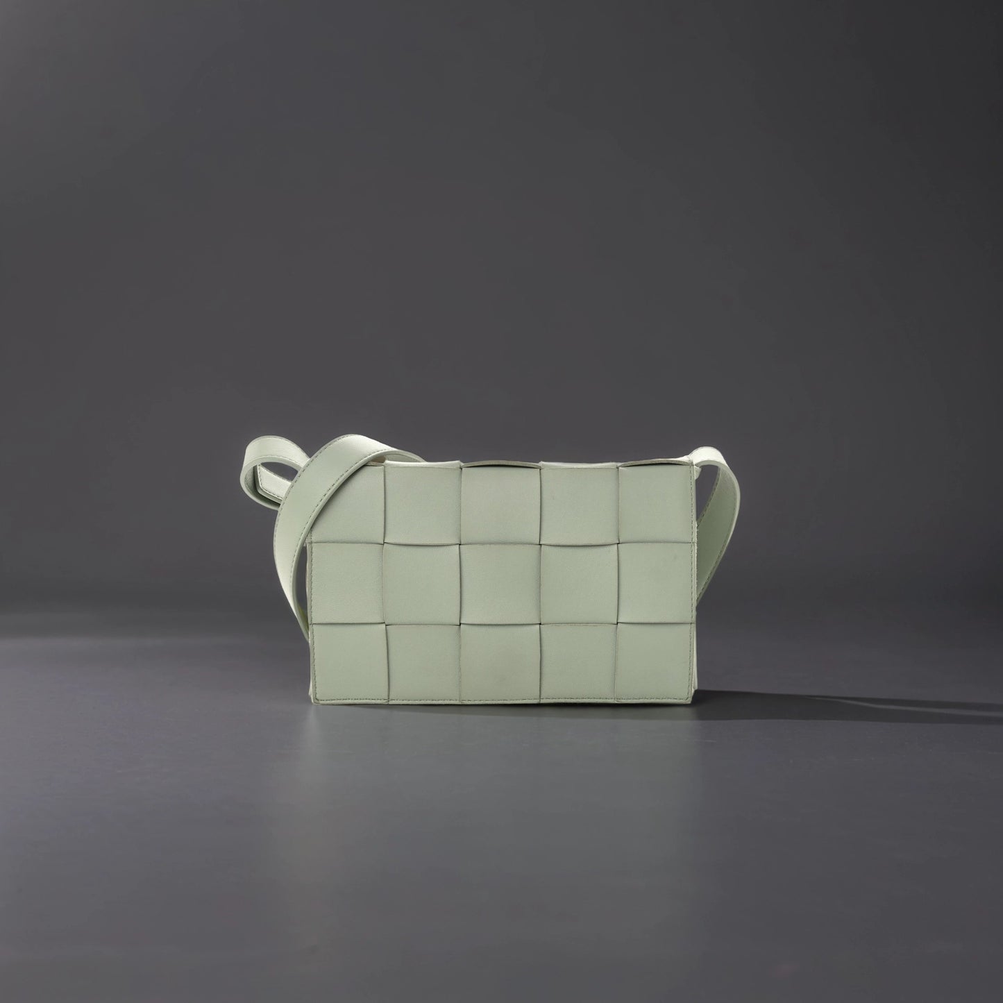 Lambskin Maxi Intrecciato Cassette Crossbody Bag New Sauge