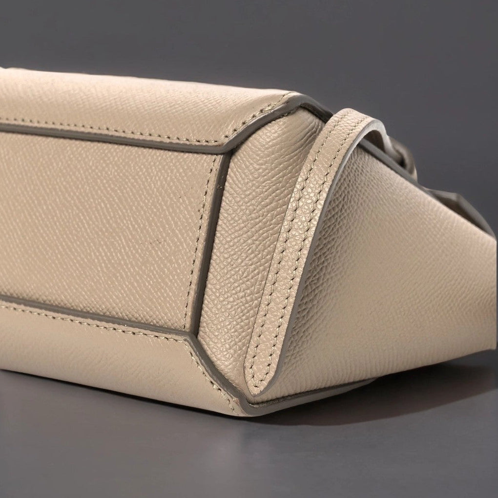 Grained Calfskin Pico Belt Bag Light Taupe