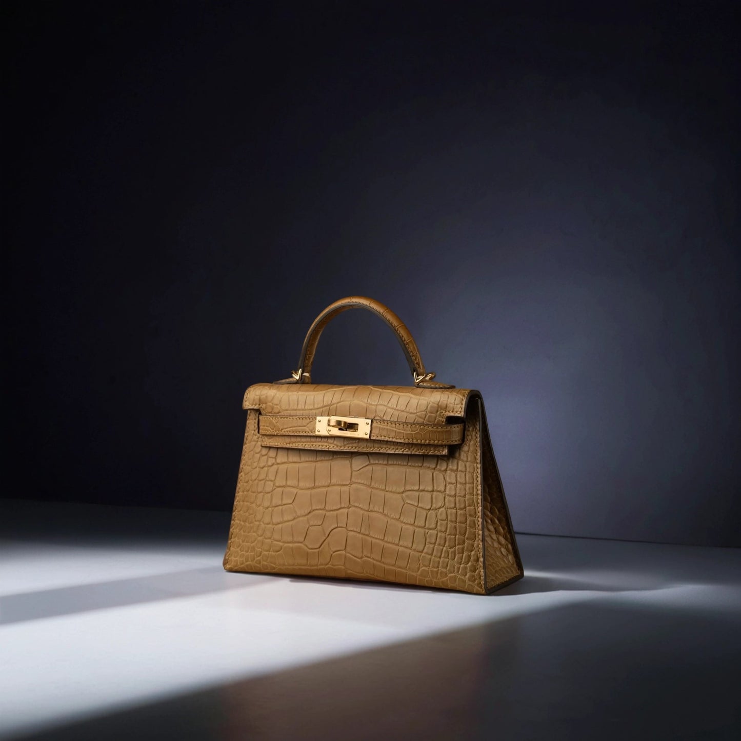 Matte Alligator Mini Kelly Sellier 20 Kraft