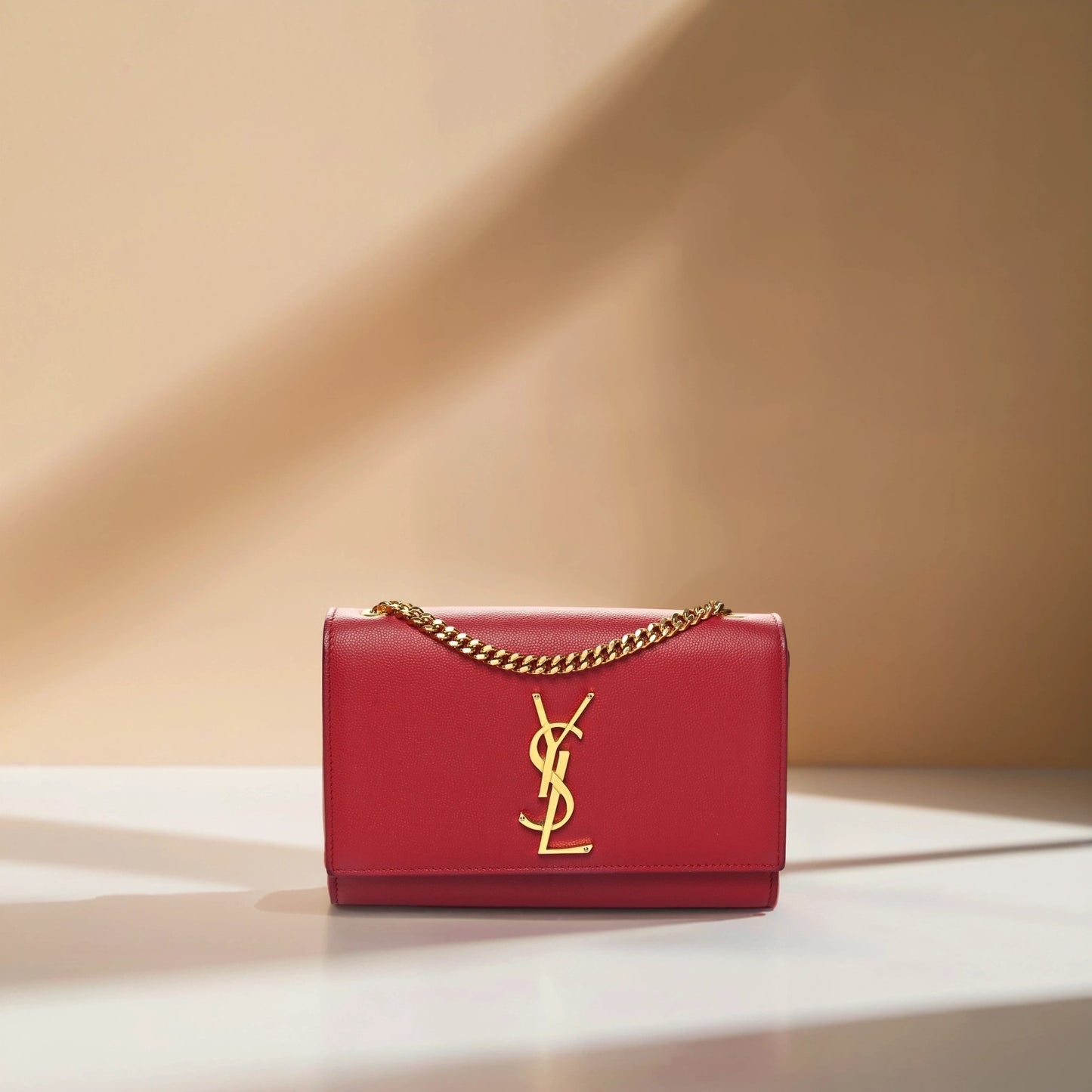 Grain De Poudre Small Monogram Kate Satchel Red