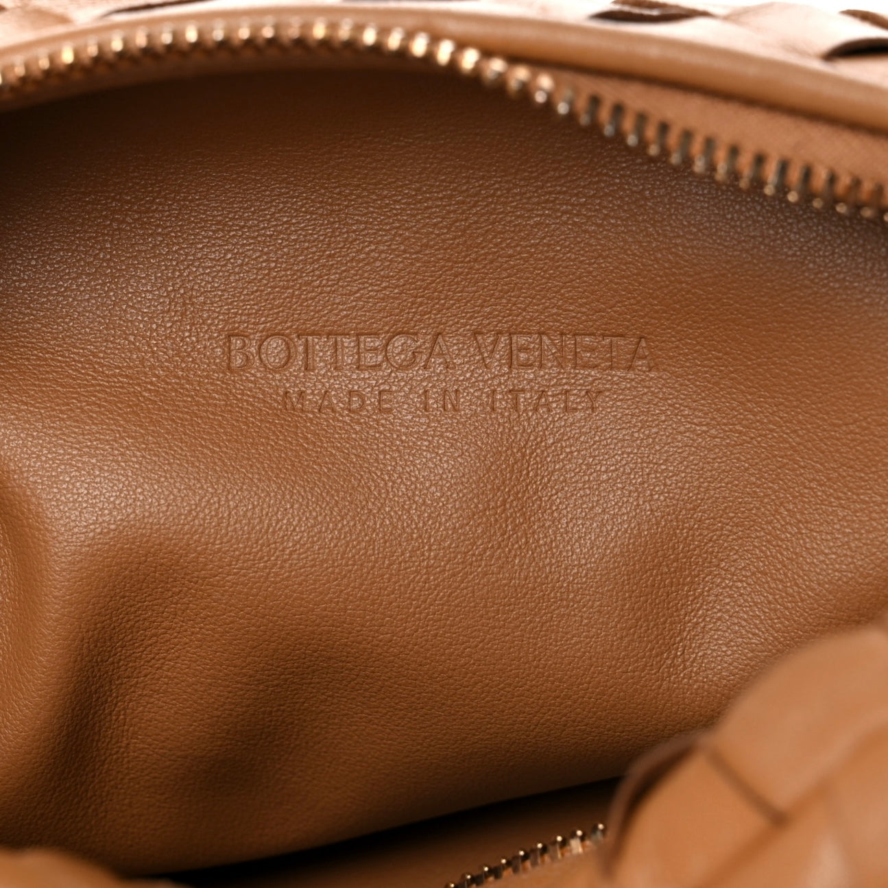 Nappa Intrecciato Teen Jodie Hobo Caramel