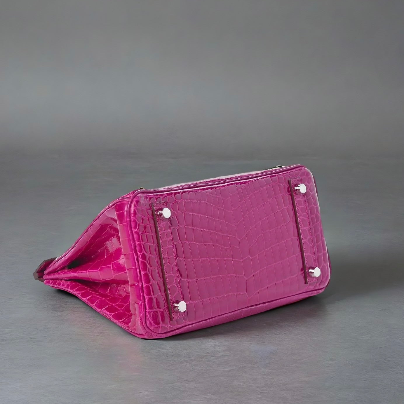 Shiny Niloticus Crocodile Birkin 25 Rose Scheherazade