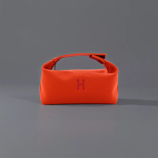 Canvas Small Bride-A-Brac Pouch Orange Burgundy