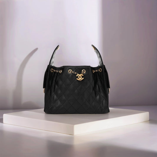 Caviar Quilted Small Chanel 25 Handbag Black